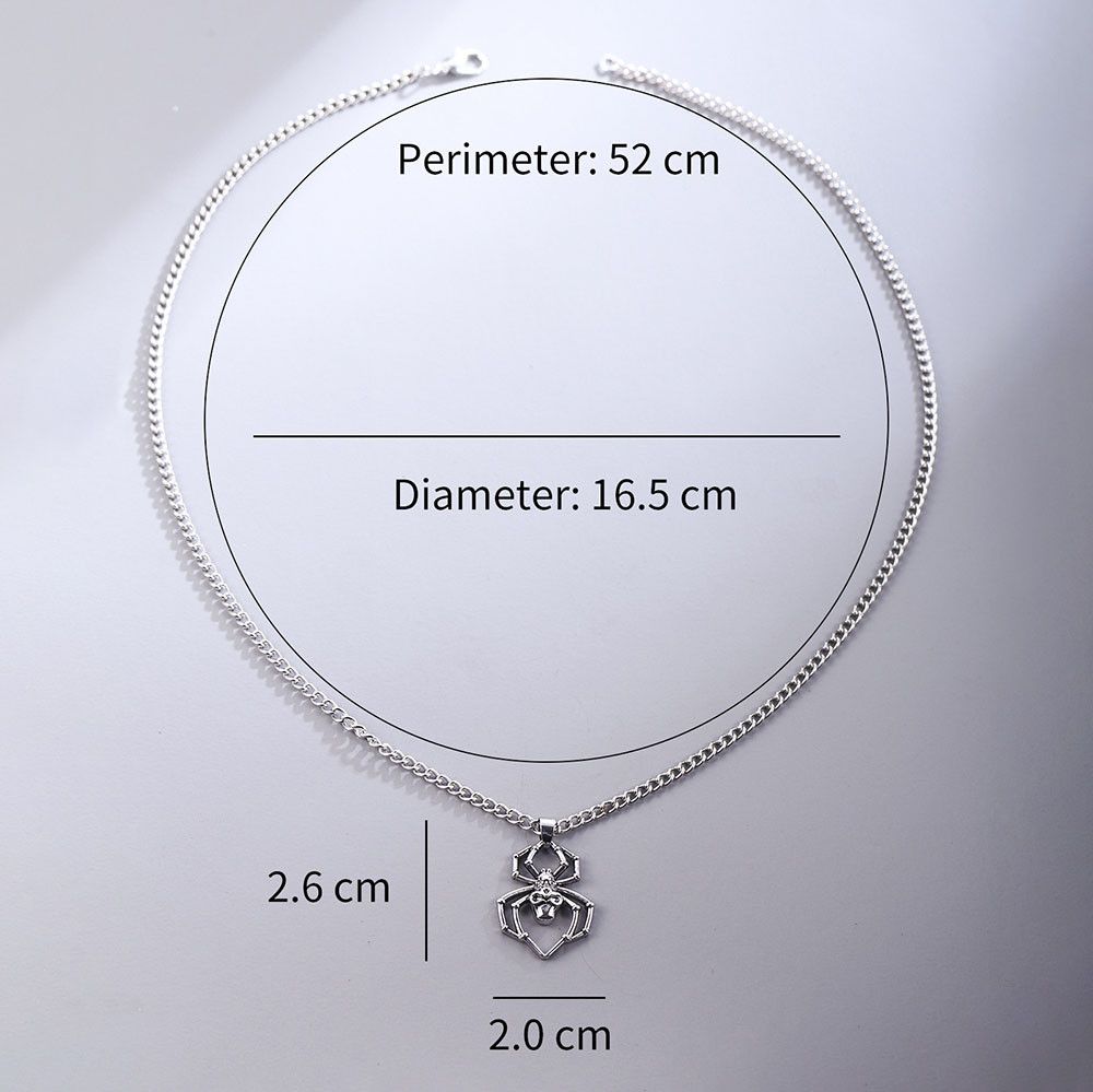 Jewelry Skull Spider Pendant Chain Necklace Size ONE SIZE - 5 Thumbnail