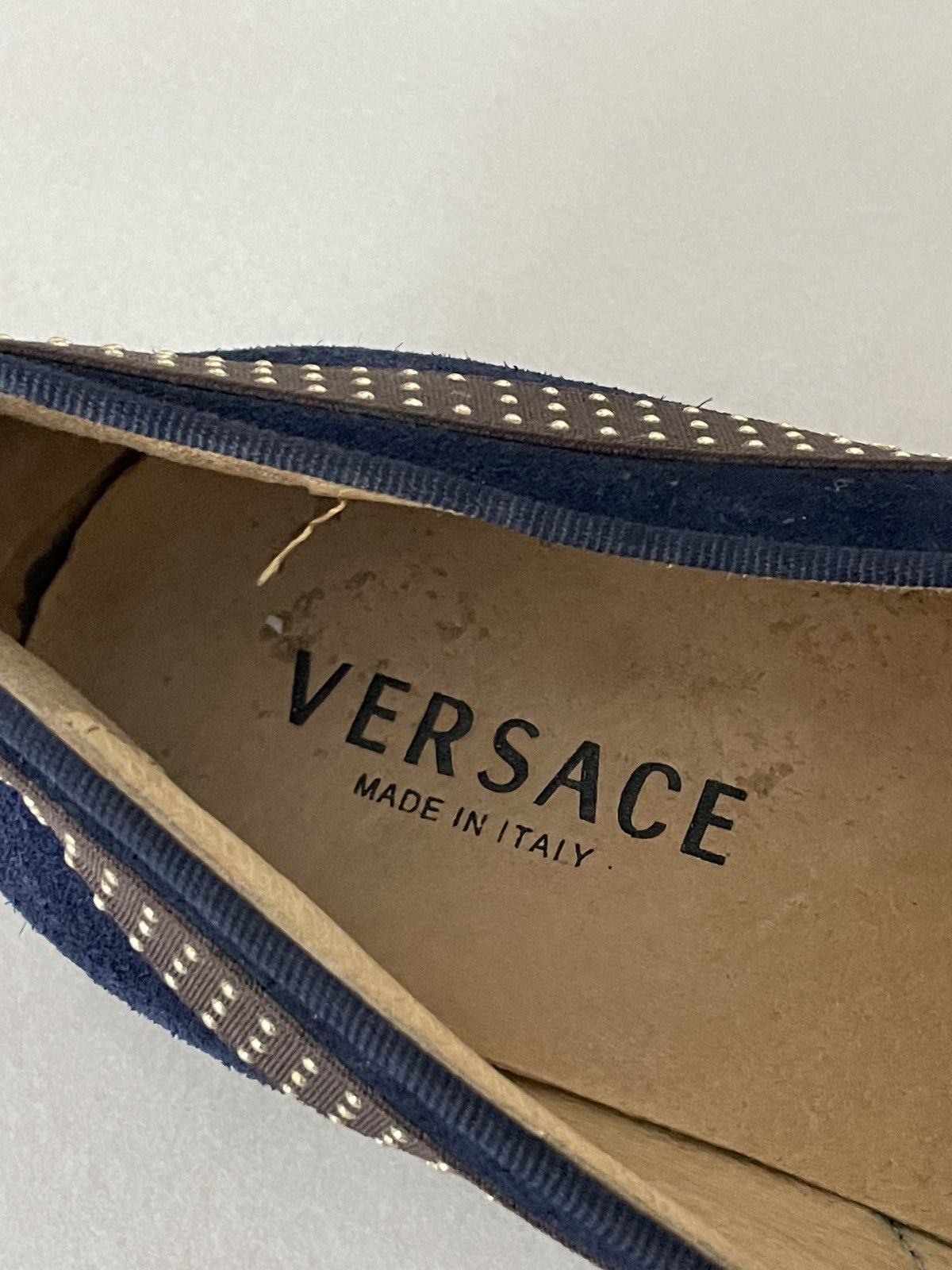 Versace Versace Medusa Suede Leather Men Loafers Blue RARE Size US 10.5 / EU 43-44 - 9 Thumbnail