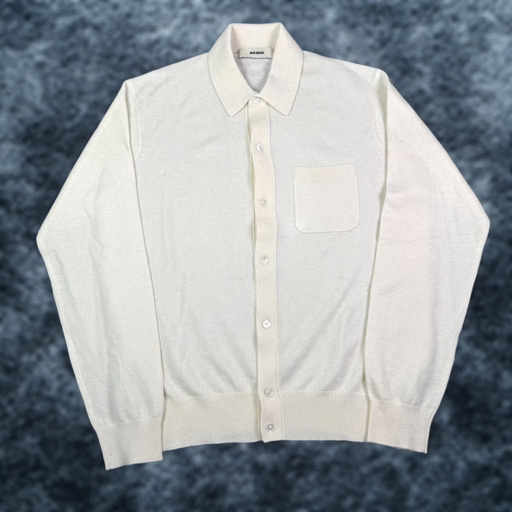 Buck Mason Buck Mason California Cashmere Collared Cardigan Sweater Mens M Ecru Cream Size US M / EU 48-50 / 2 - 1 Thumbnail