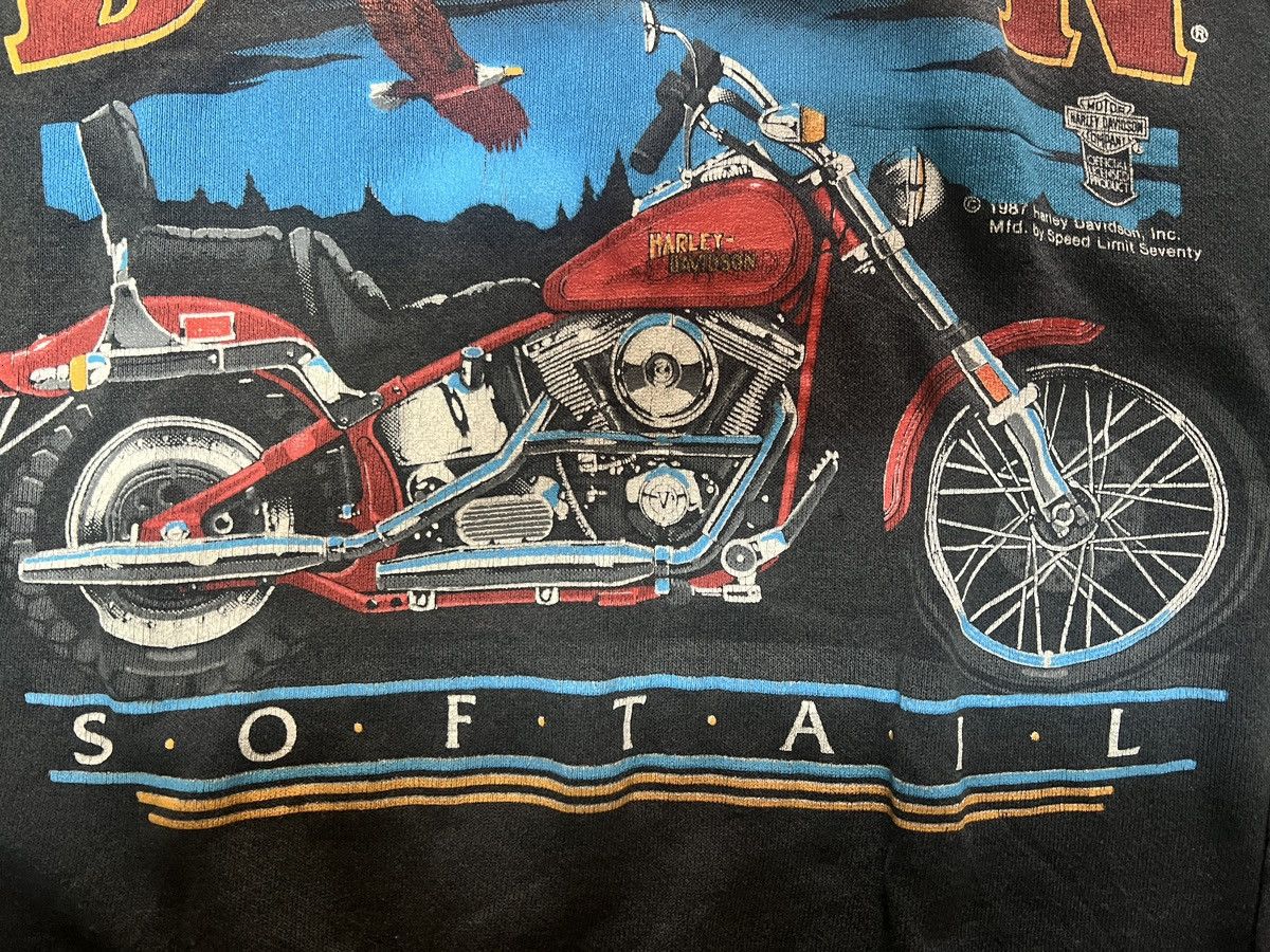 Harley Davidson *RARE* Vintage 80s Harley Davidson SofTail Biker Sweatshirt Size US XL / EU 56 / 4 - 5 Thumbnail