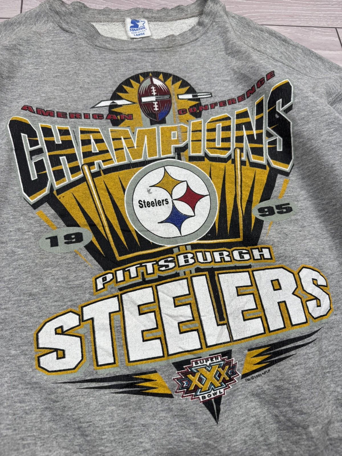 Starter Vintage 1995 Starter Pittsburgh Steelers SuperBowl Champions Size US L / EU 52-54 / 3 - 11 Thumbnail