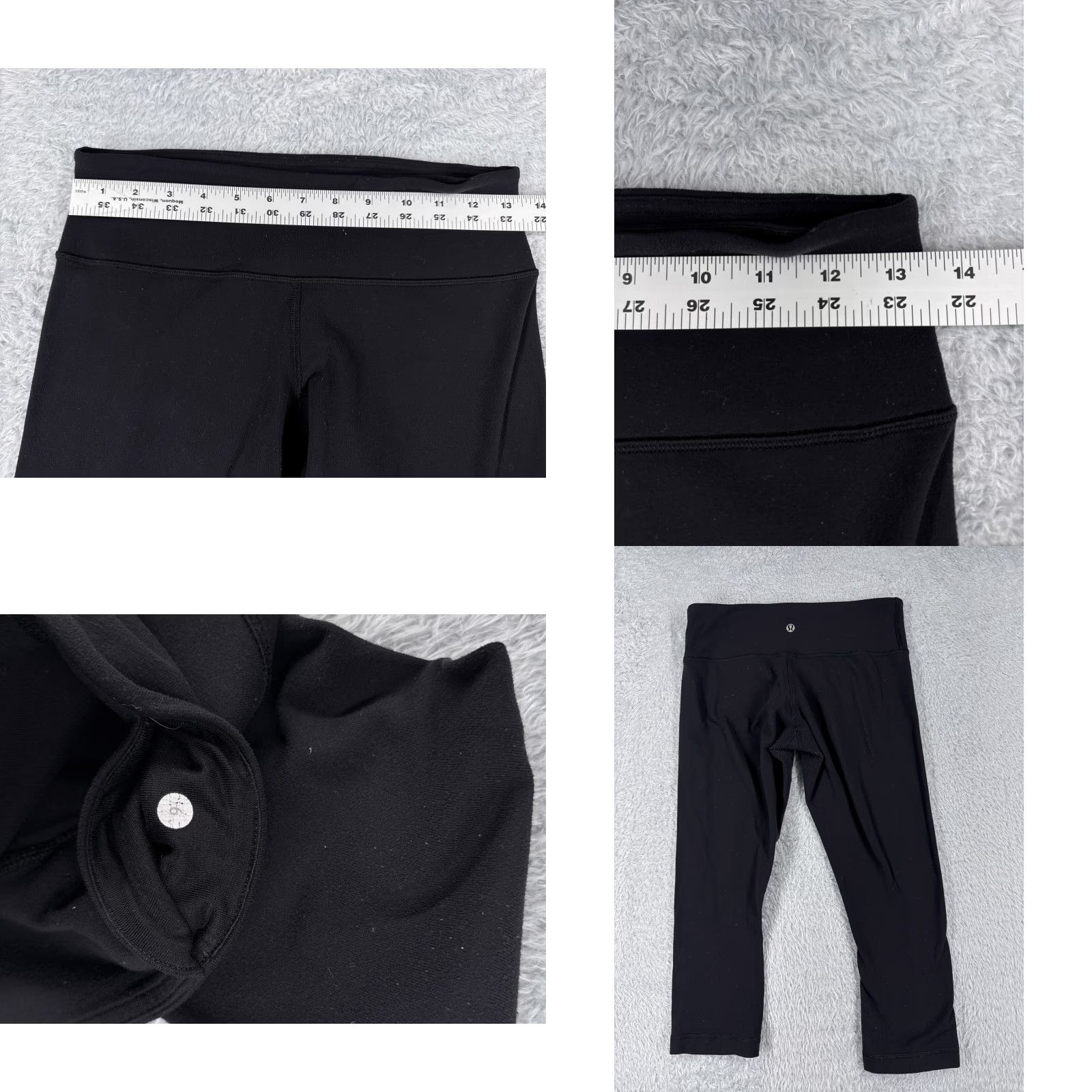 Lululemon Lululemon Wunder Under Pants Womens 6 Black Crop 21" Inseam 21 Yoga Athleisure Casual Stretch Size 28" / US 6 / IT 42 - 8 Thumbnail