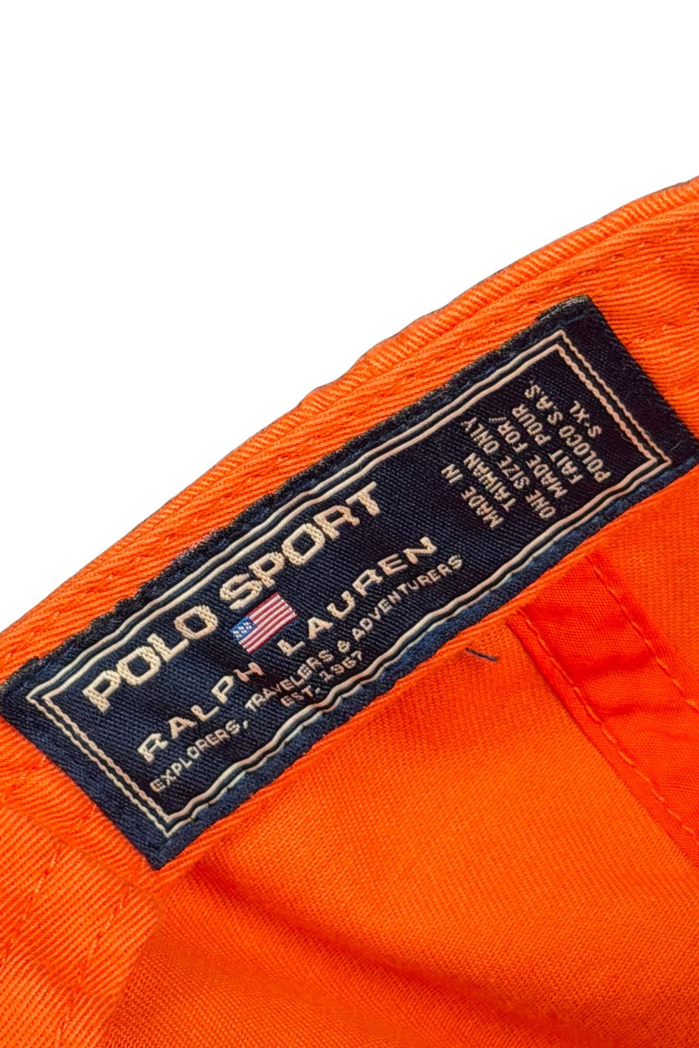 Polo Ralph Lauren Vintage Polo Sport Ralph Lauren Orange P Logo Strapback Cap Size ONE SIZE - 3 Thumbnail