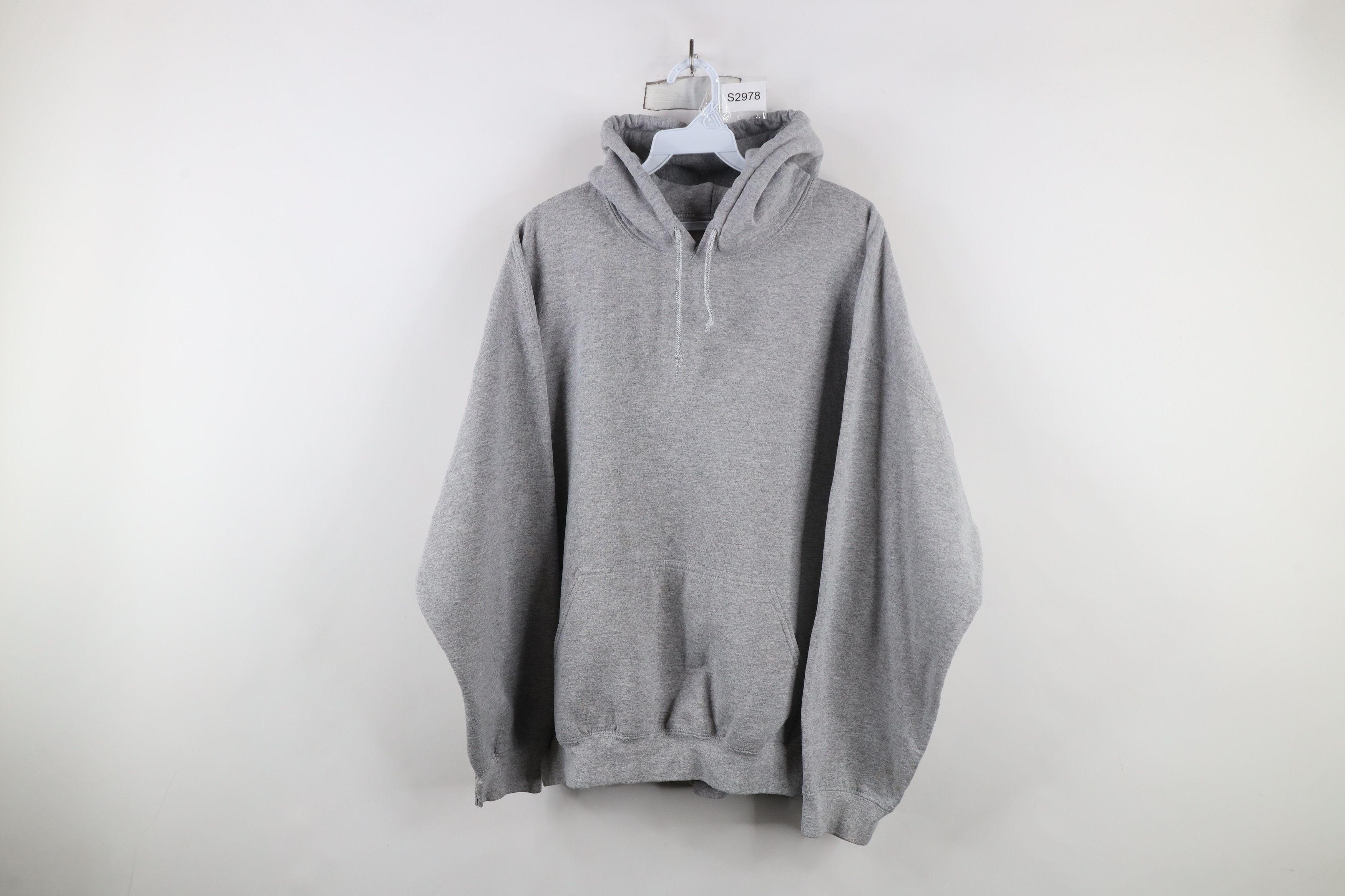 Vintage Vintage 90s Streetwear Hoodie Sweatshirt Heather Gray Size US XL / EU 56 / 4 - 1 Thumbnail