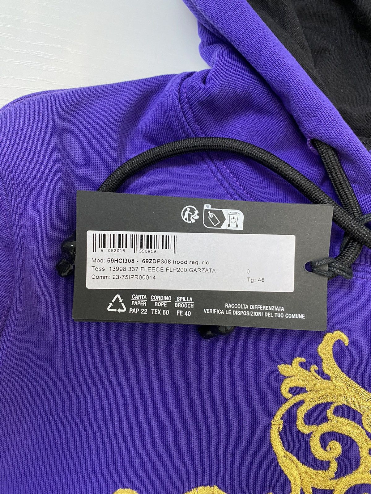 Versace Jeans Couture Versace Jeans Culture Fleece Sweatshirt FLP200 Brushed 46, Size US M / EU 48-50 / 2 - 6 Thumbnail