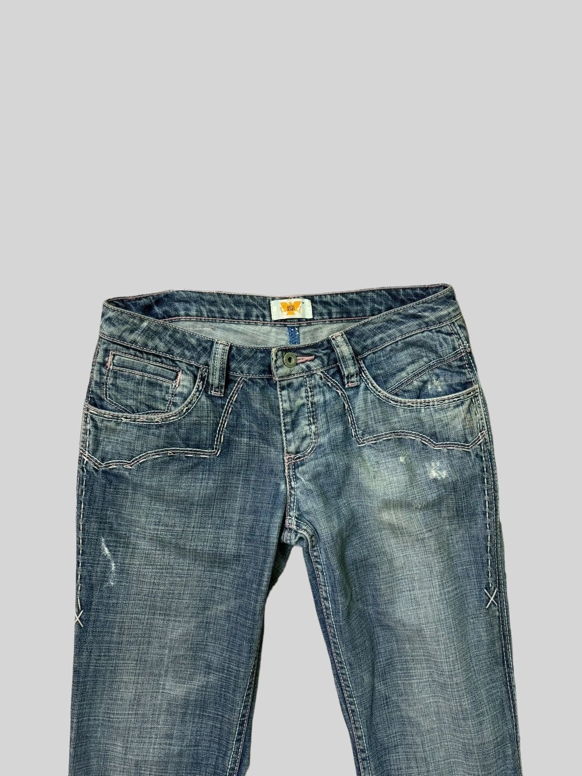 If Six Was Nine × Japanese Brand × Le Grande Bleu (L.G.B.) Flared Antik denim Low Waist embroidery Bootcut Denim Size US 30 / EU 46 - 3 Thumbnail