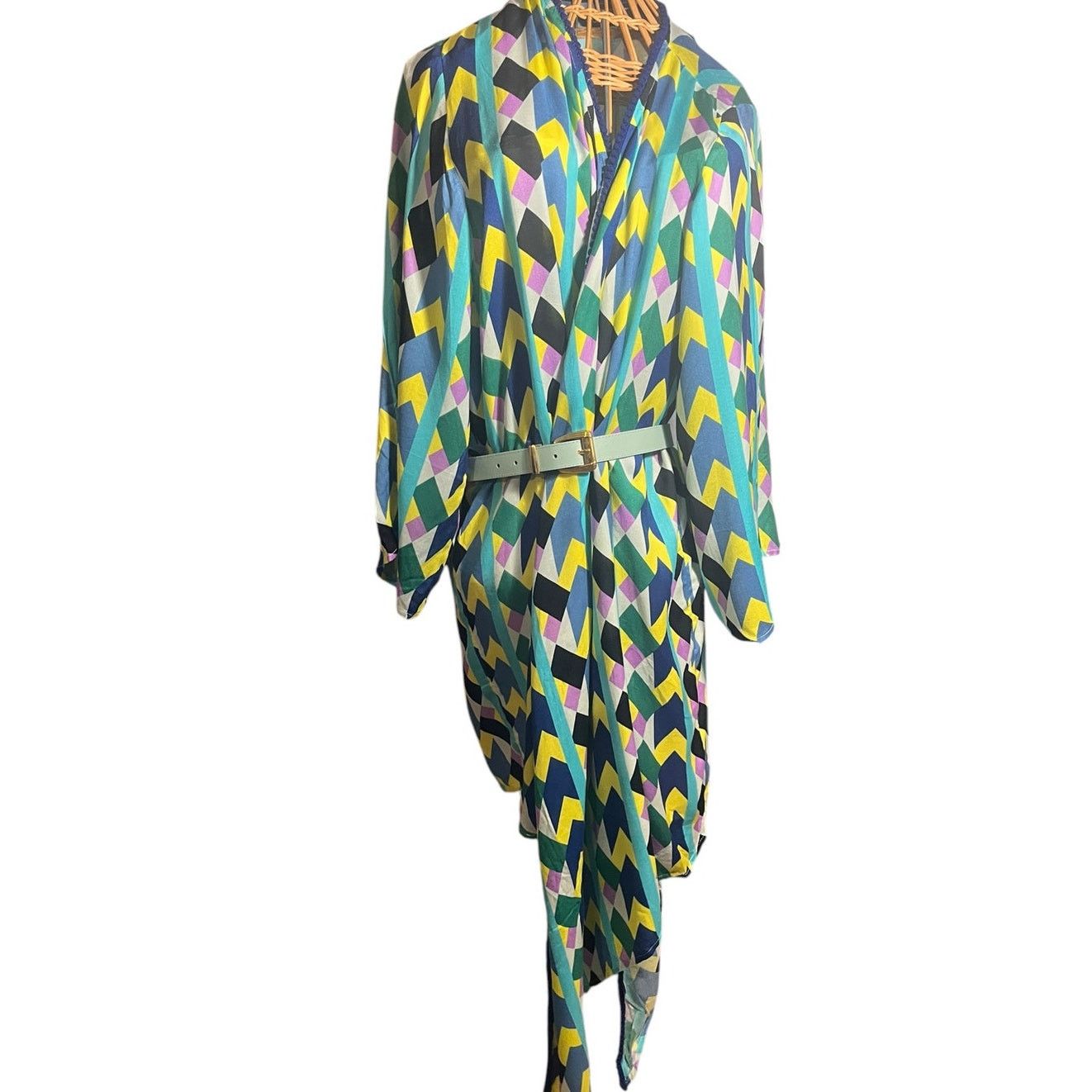 Other Curations Kimono Multi-Color Geometric Size Med-Large EUC Size M / US 6-8 / IT 42-44 - 4 Thumbnail