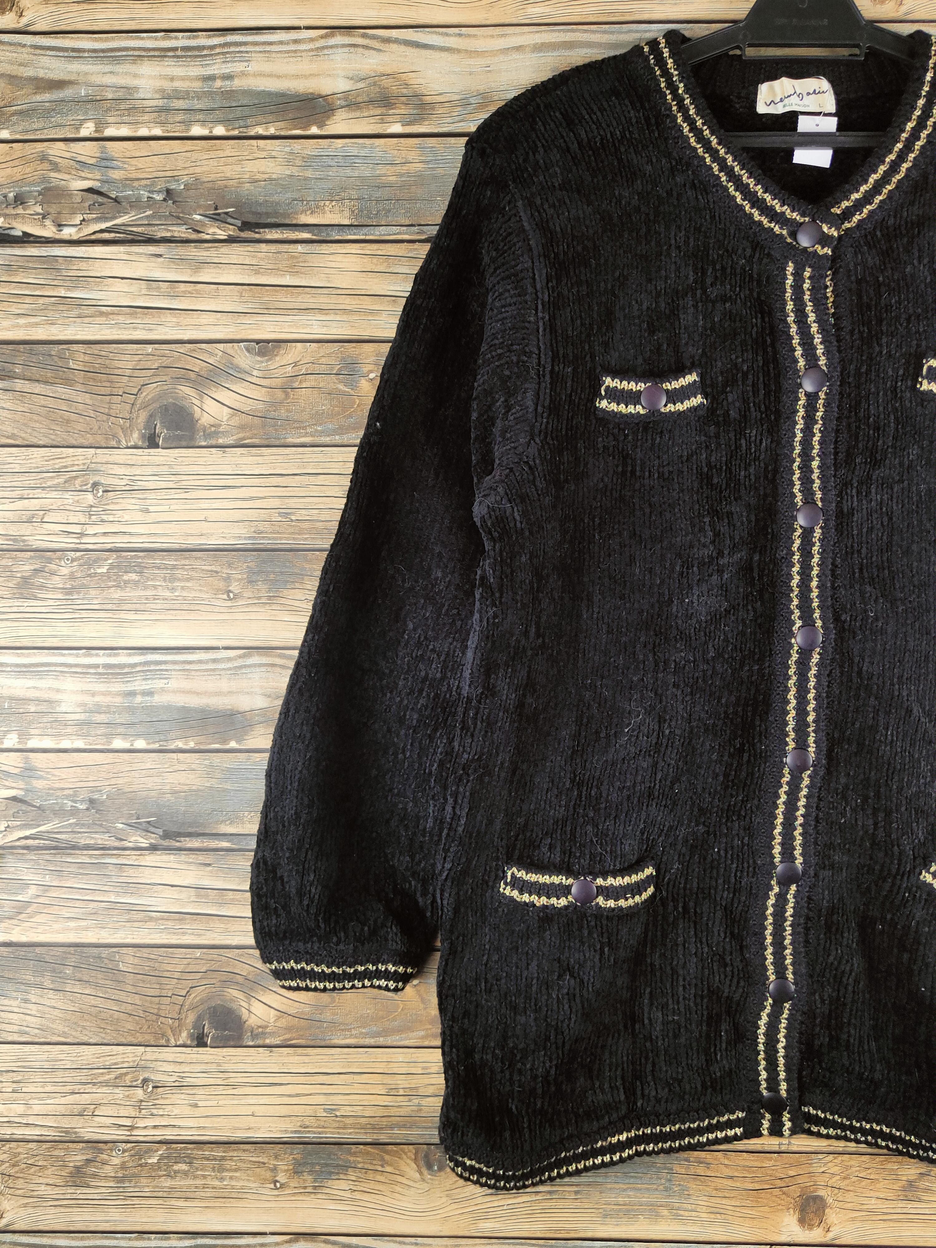 Japanese Brand DL Belle Maison Black Knitwear Sweaters #46-430 Size L / US 10 / IT 46 - 3 Thumbnail