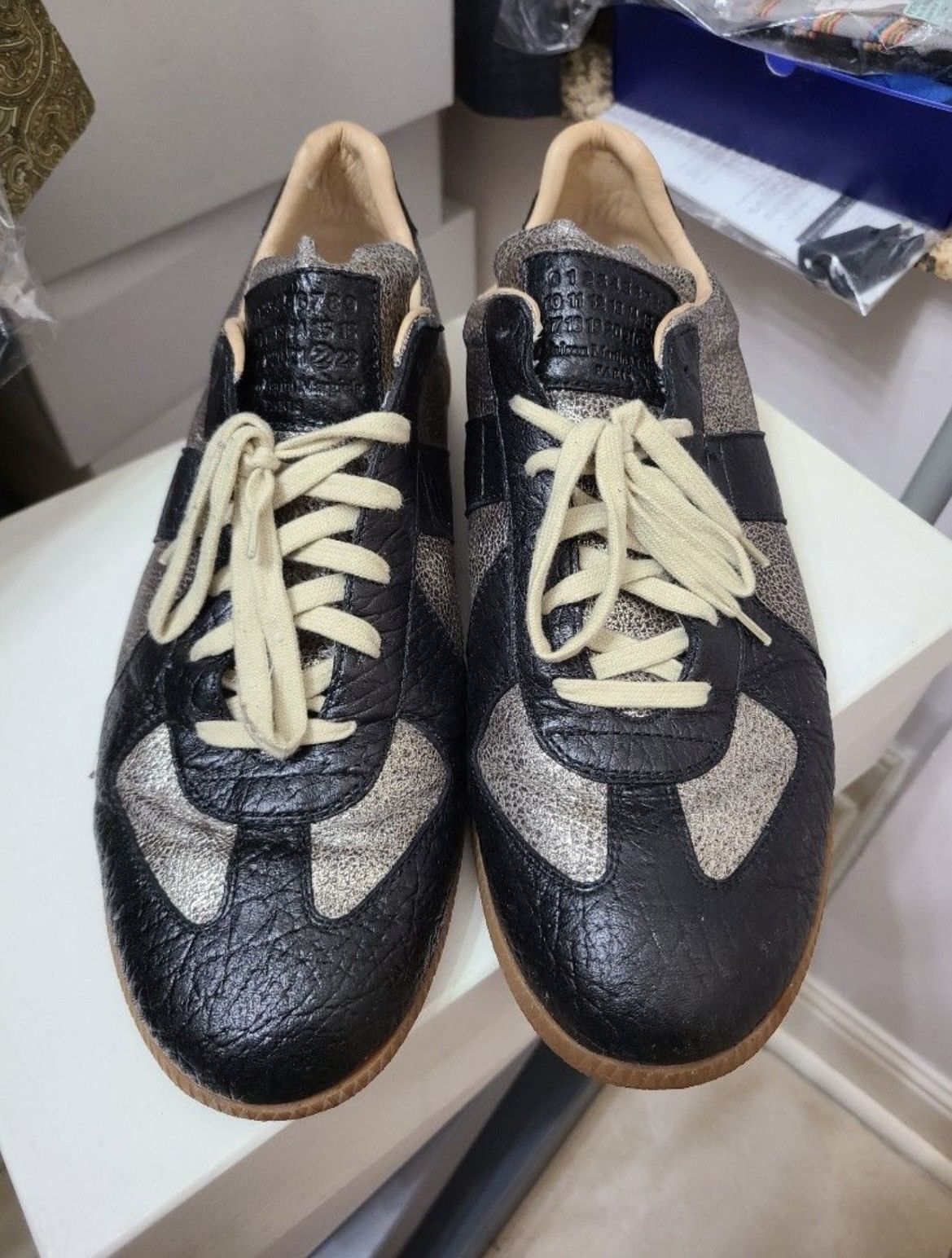 Maison Margiela REPLICA - LOW TOPS - BLACK/SILVER - SIZE 43