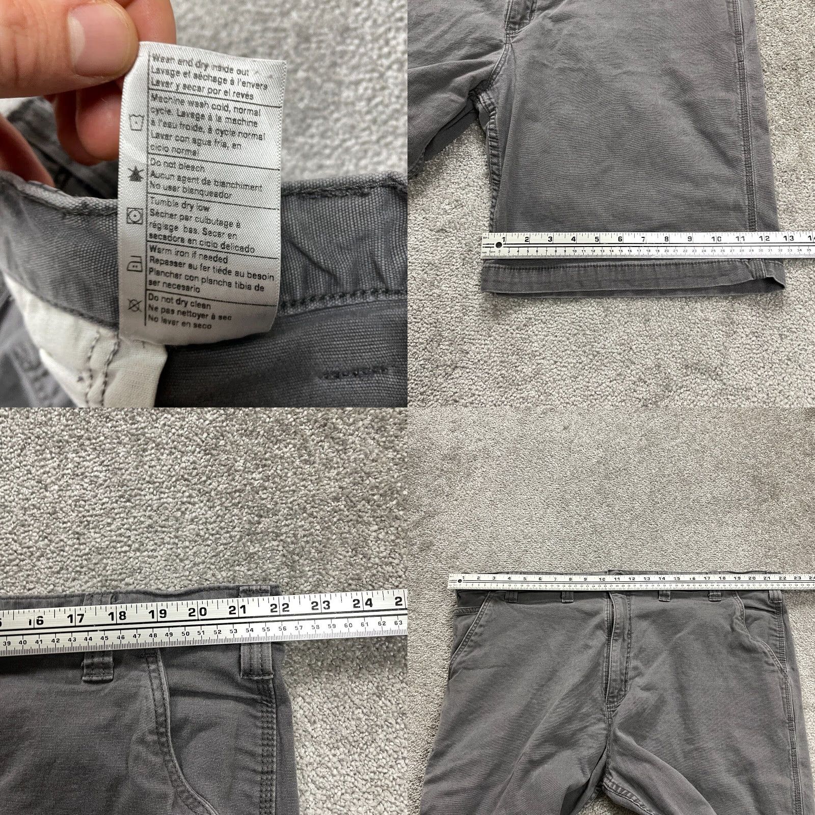 Carhartt VINTAGE Carhartt Relaxed Fit Chino Shorts Mens Gray 44x10 Outdoor Casual 44 Gray Carhartt Mens Shorts 90s Size US 44 / EU 60 - 8 Thumbnail