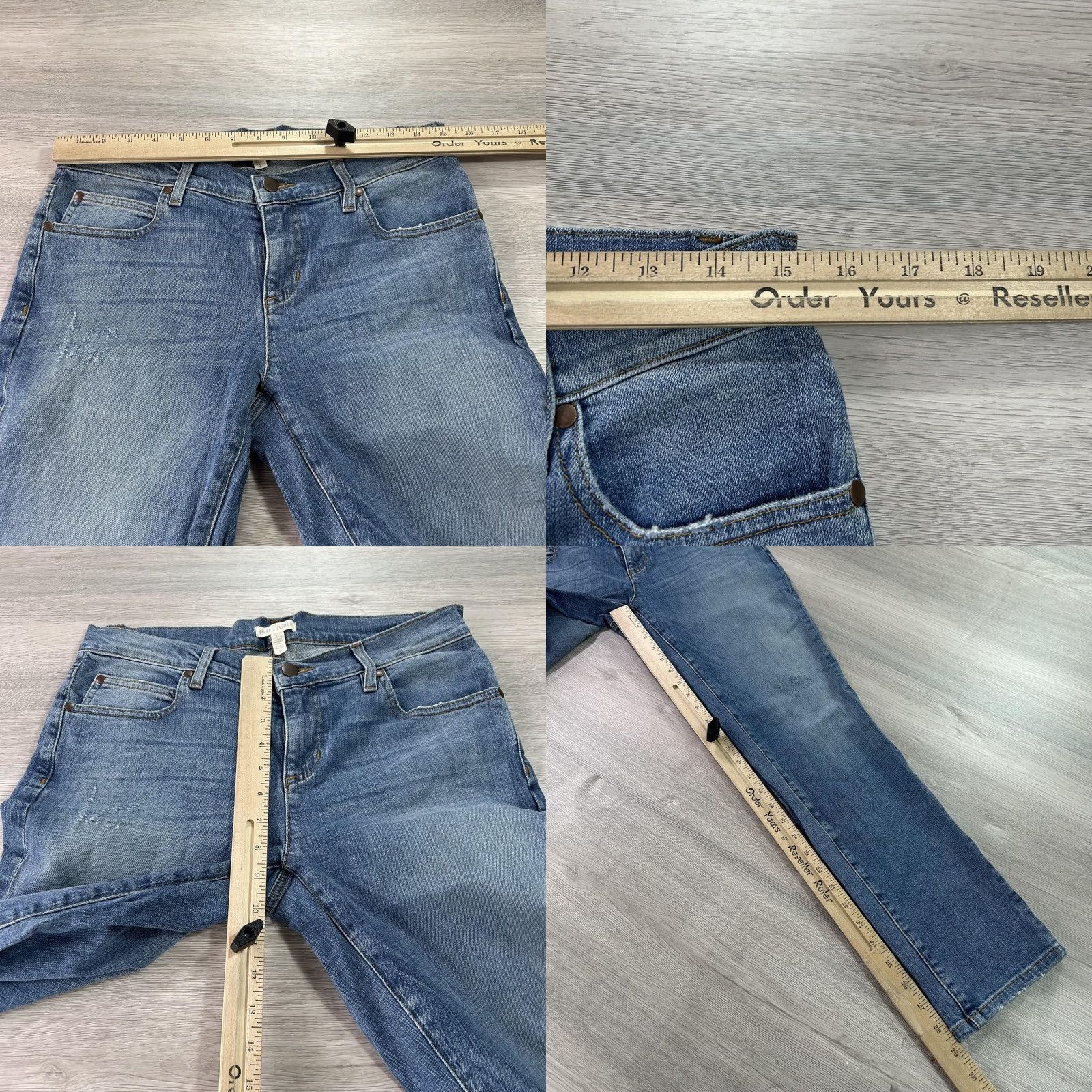 Eileen Fisher Eileen Fisher Jeans Womens 2 Blue Straight Leg Organic Cotton Stretch Denim Pants Size 26" / US 2 / IT 38 - 8 Thumbnail