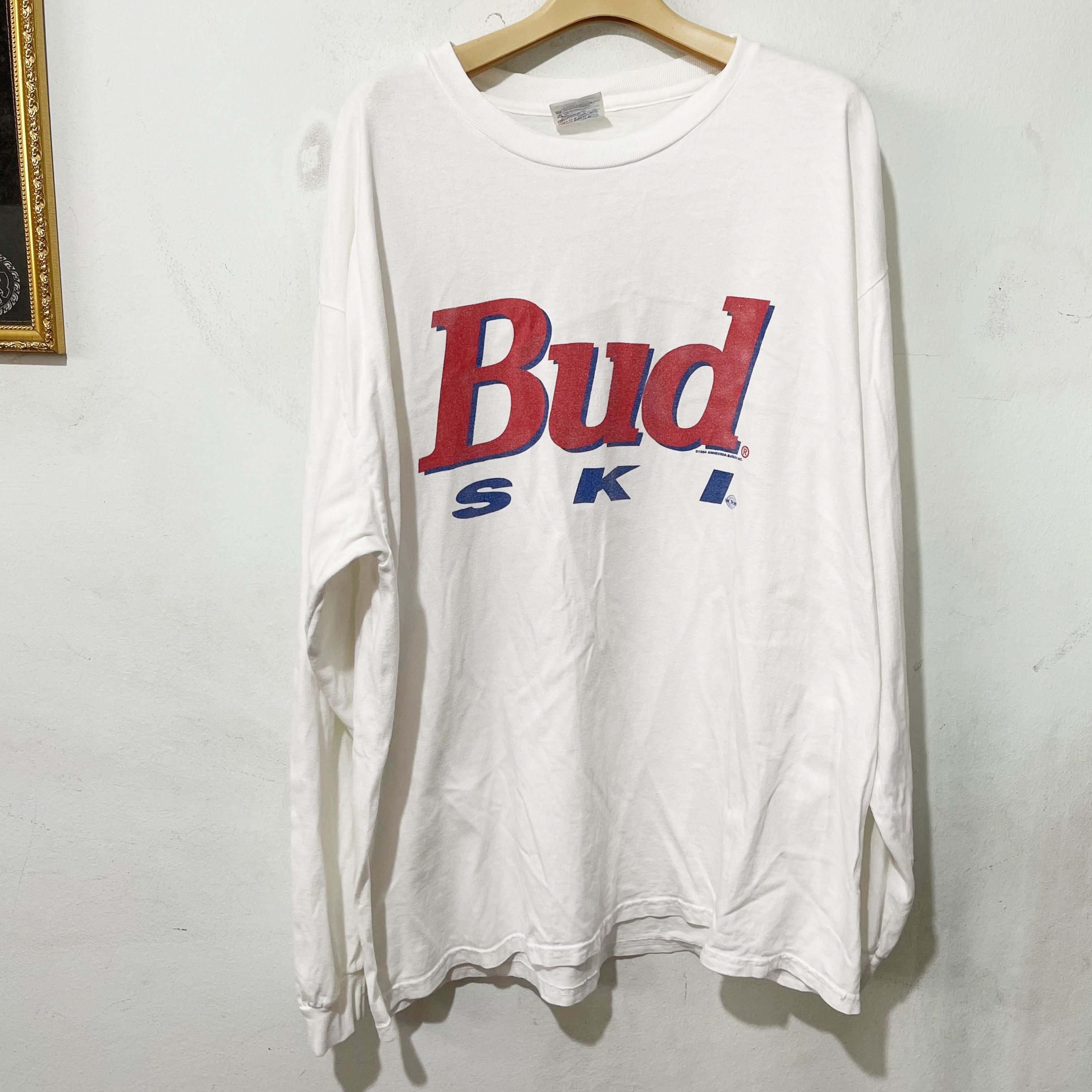 Budweiser Vintage 90s Bud Ski Long Sleeve T-Shirt Budweiser Promo Size US XL / EU 56 / 4 - 1 Thumbnail