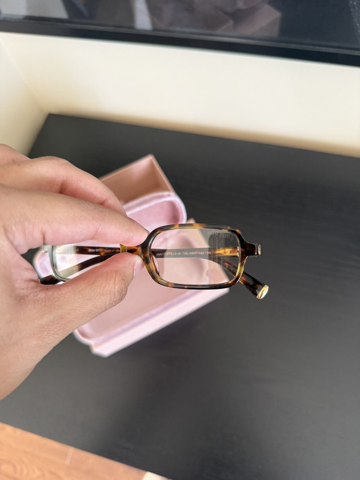 Miu Miu Miu Miu Rectangular Frame Glasses Size ONE SIZE - 3 Thumbnail