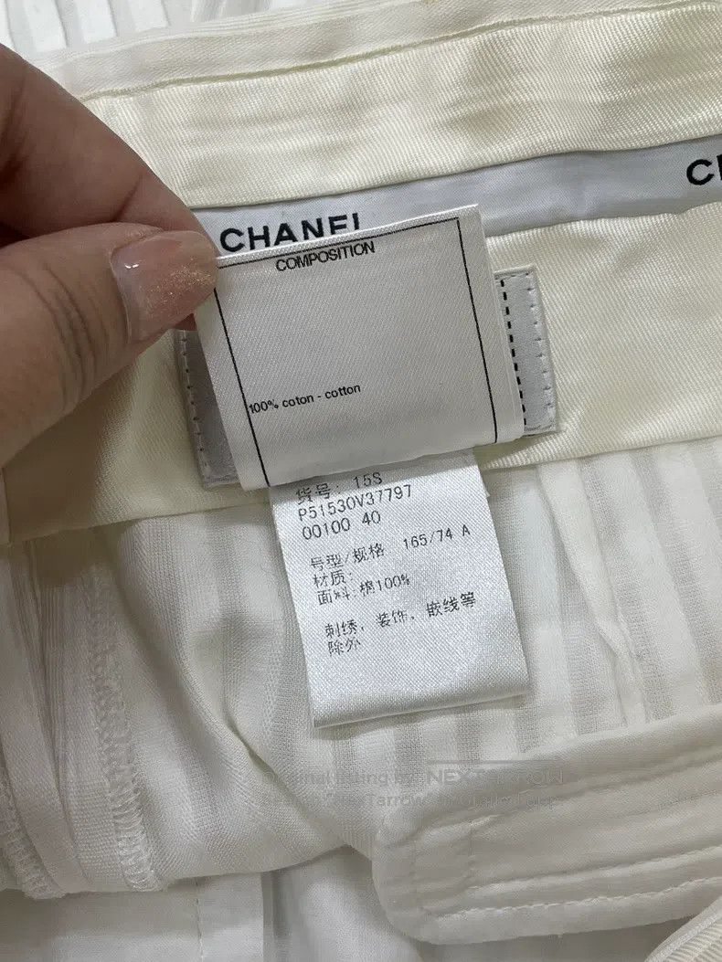 Chanel Chanel White vertical striped shorts Size 26" / US 2 / IT 38 - 5 Thumbnail