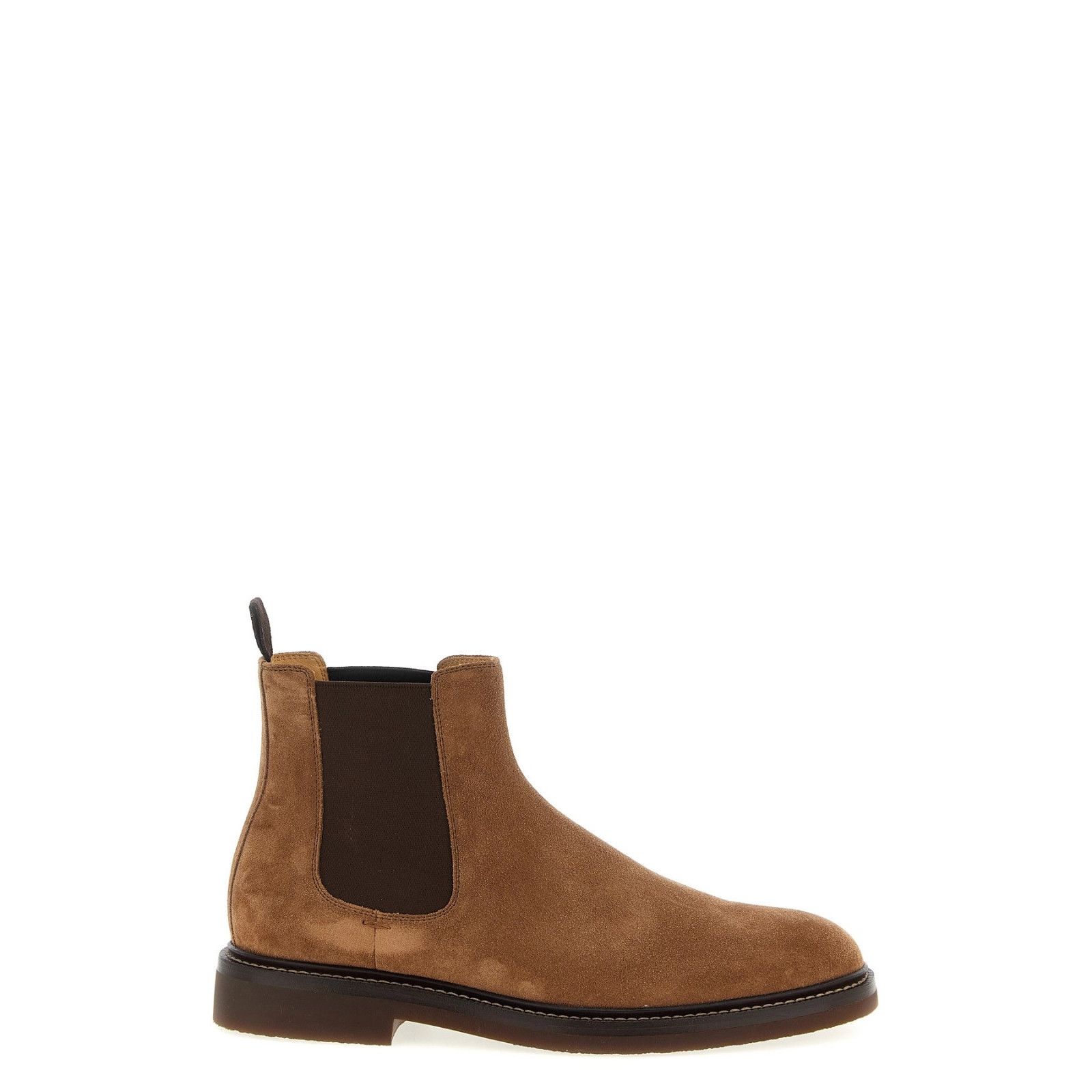 BRUNELLO CUCINELLI $1250 Brown Suede Chelsea Boots New & Aut