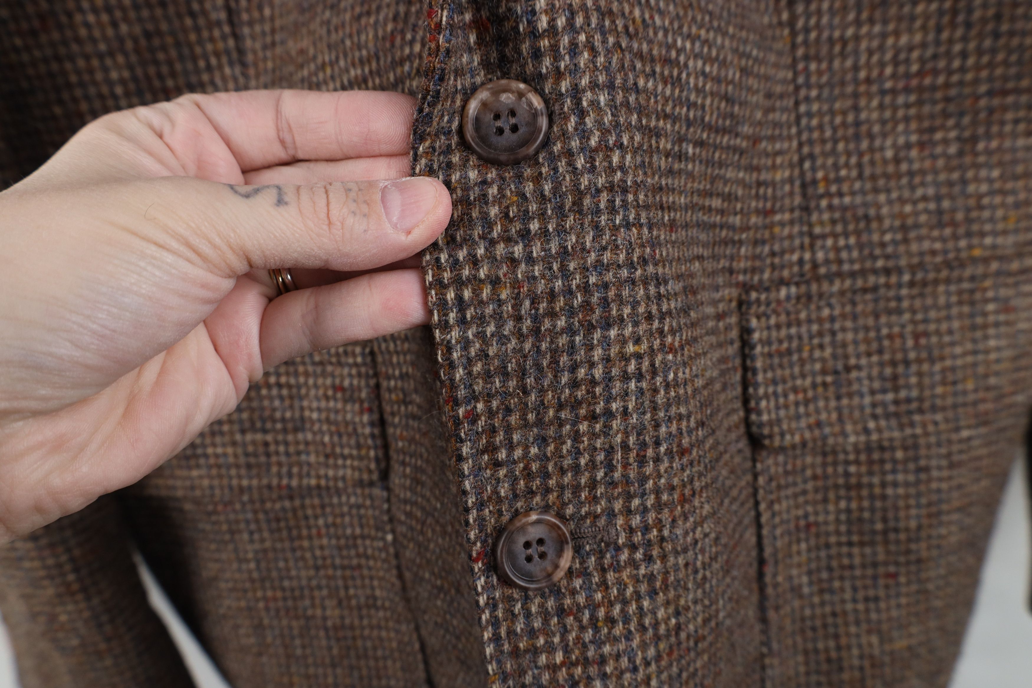Vintage Vintage 70s Streetwear Tweed Suit Coat Blazer Jacket USA Size US L / EU 52-54 / 3 - 4 Thumbnail