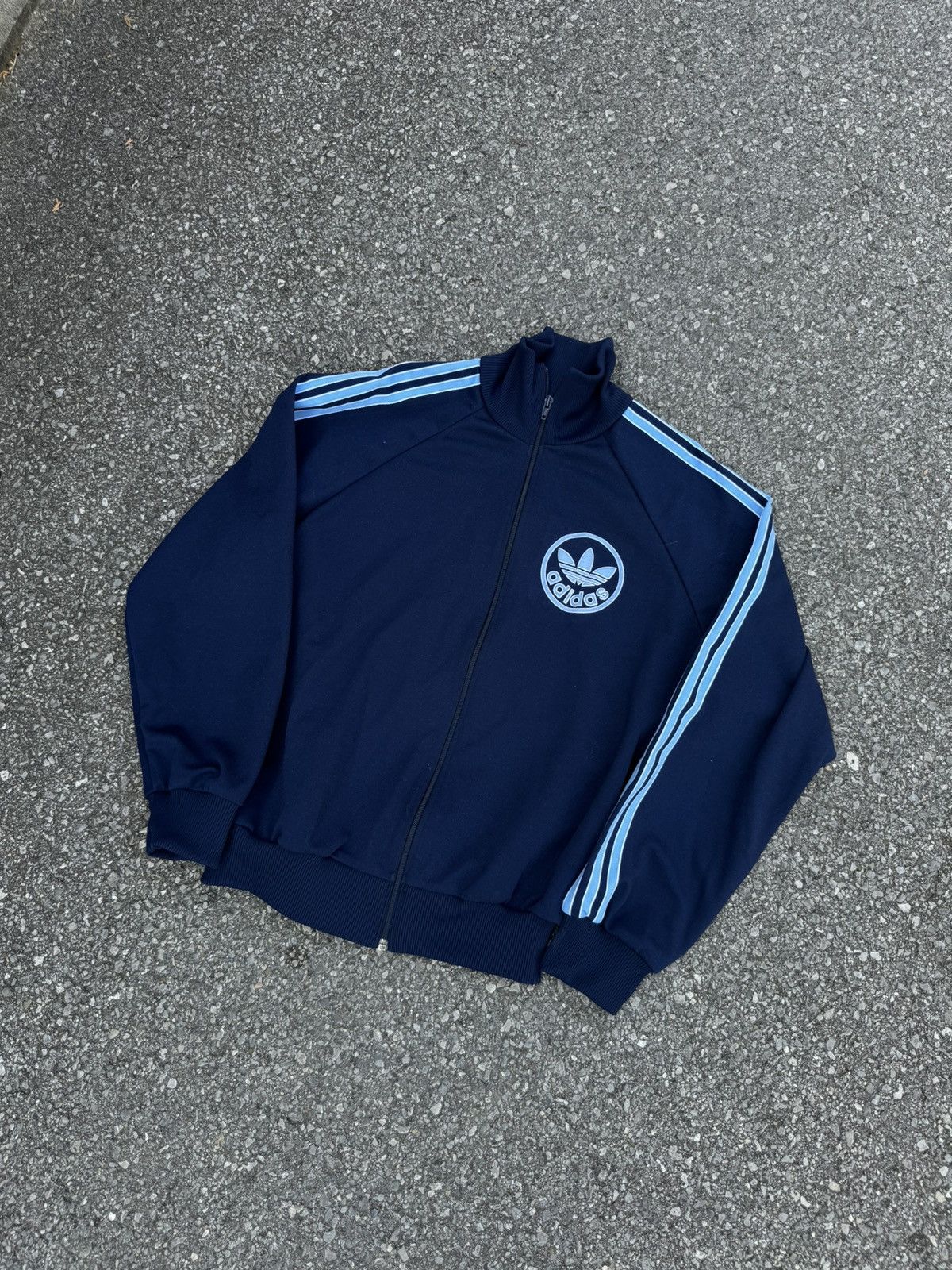 Adidas × Vintage Adidas 90s zip track logo vintage 3 stripes rap skate boxy Size US M / EU 48-50 / 2 - 2 Thumbnail