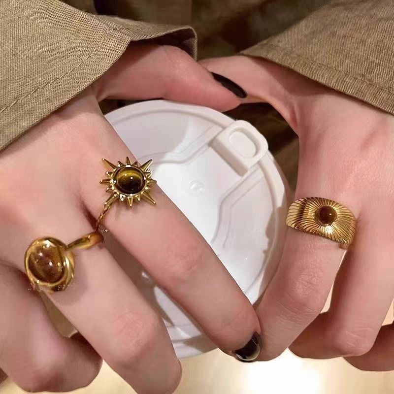 Jewelry Retro Jewelry Rings Open Size Chrome Ring (Size 7-13) Size ONE SIZE - 2 Thumbnail