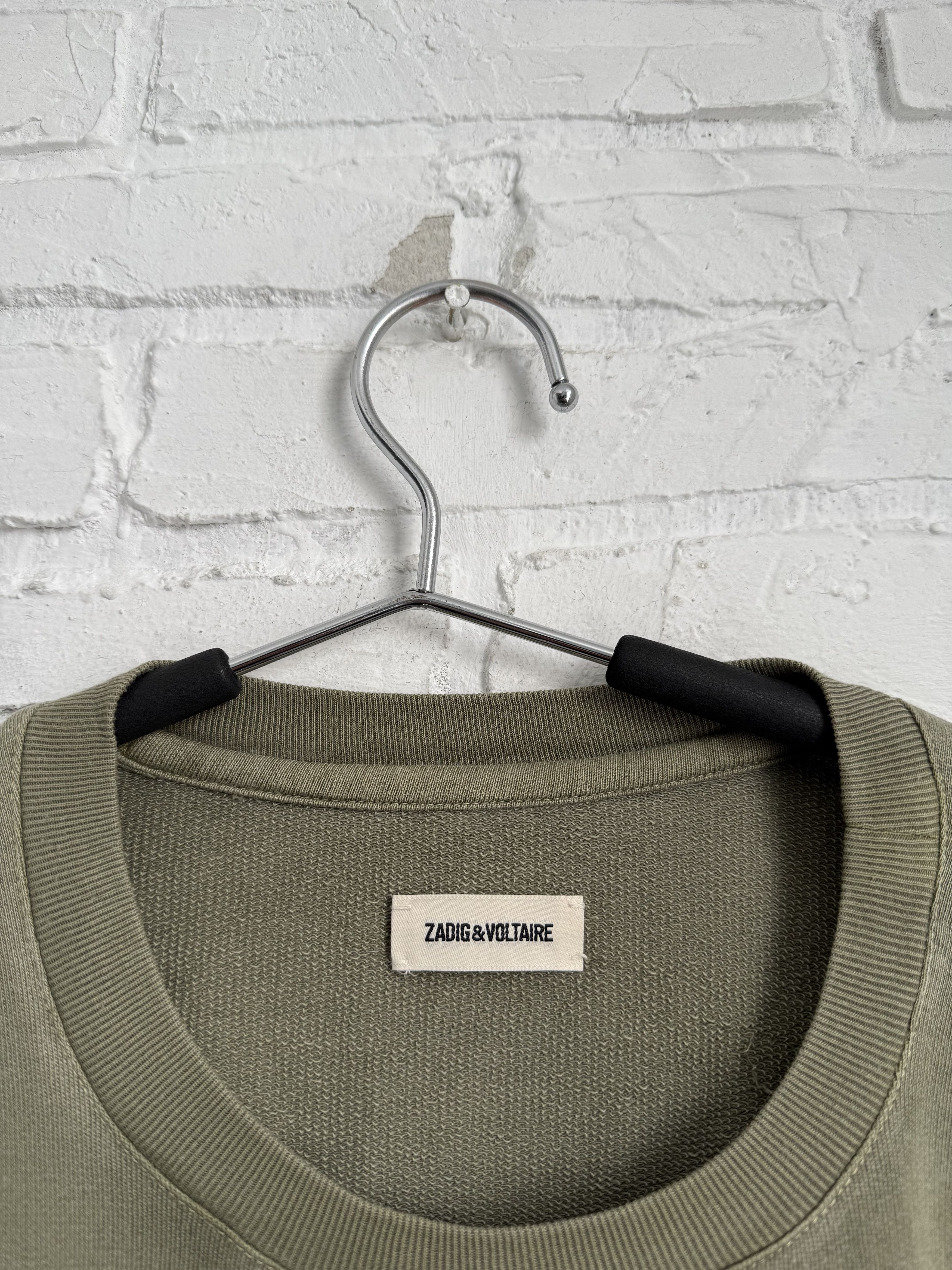 Zadig & Voltaire Zadig&Voltaire Portland Amour army green t-shirt Size XS / US 0-2 / IT 36-38 - 2 Thumbnail