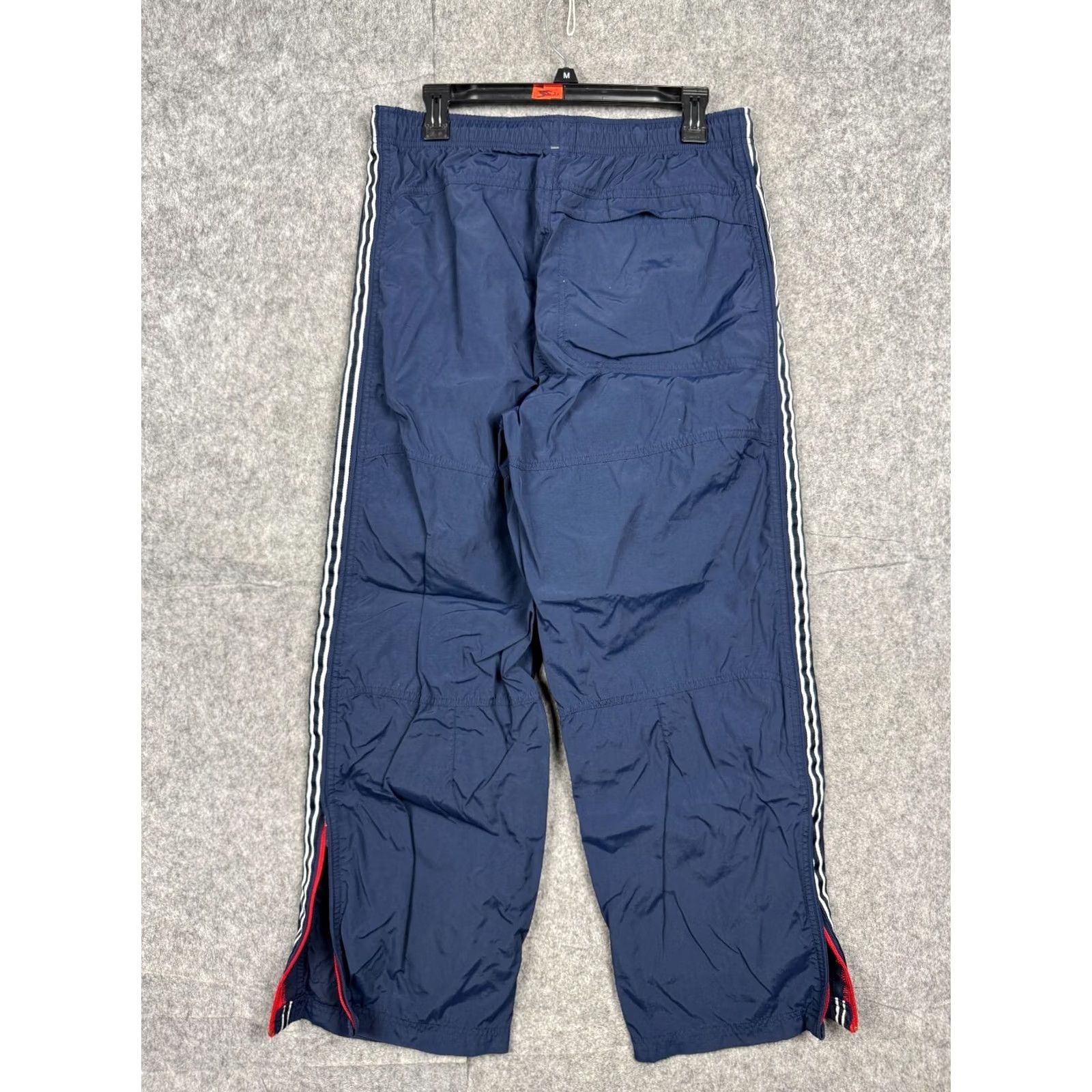 Abercrombie & Fitch VINTAGE Abercrombie & Fitch Pants Track Windbreaker 90s Y2K Gym Zip Mens Medium Blue Nylon Straight 29in Inseam Regular Lined Zip Waist 32in Size US 31 - 2 Thumbnail