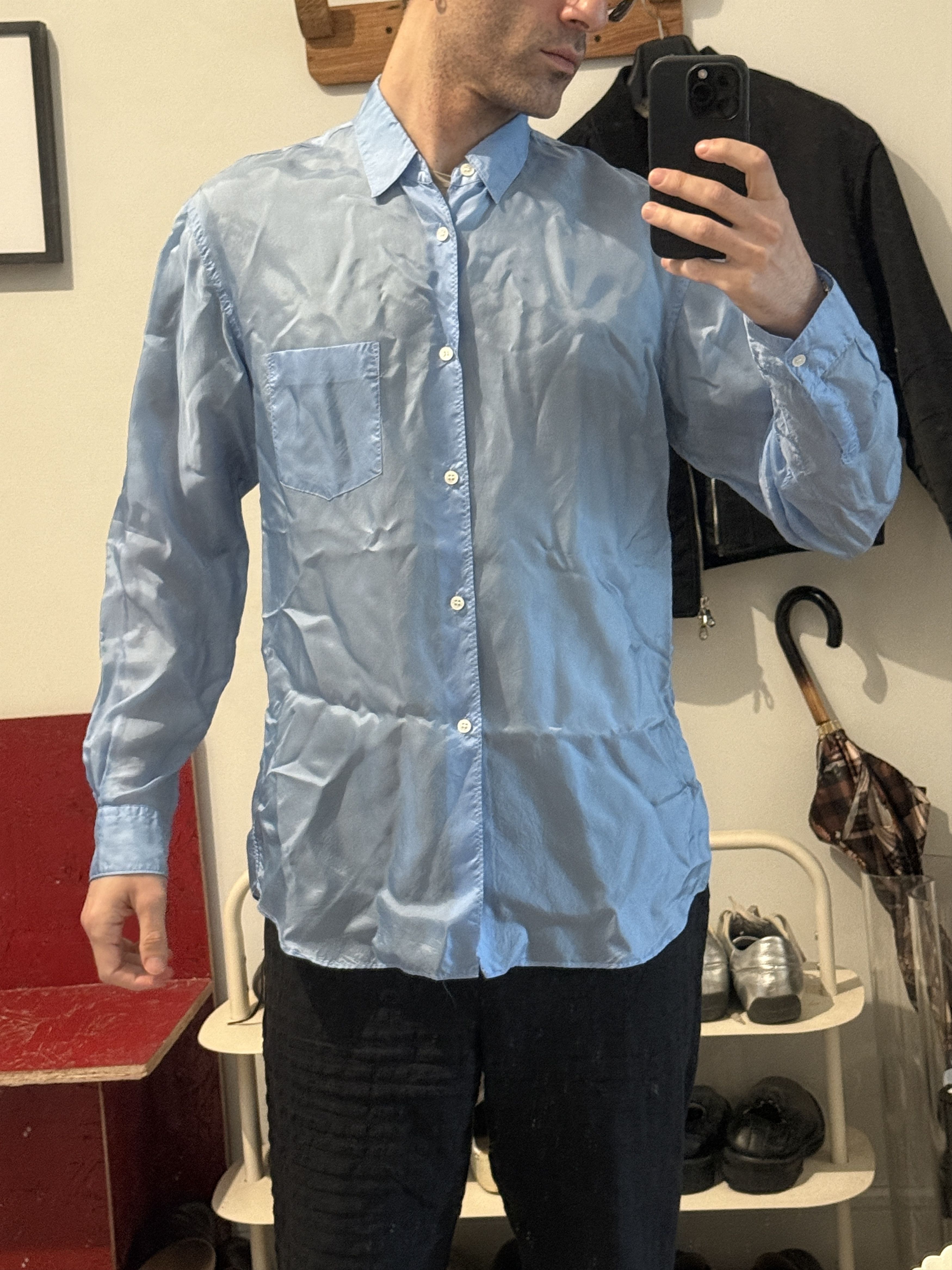 【COMME des GARÇONS】Silk cotton shirt Comme des Garcons SHIRT CDG Silk Shirt | Grailed