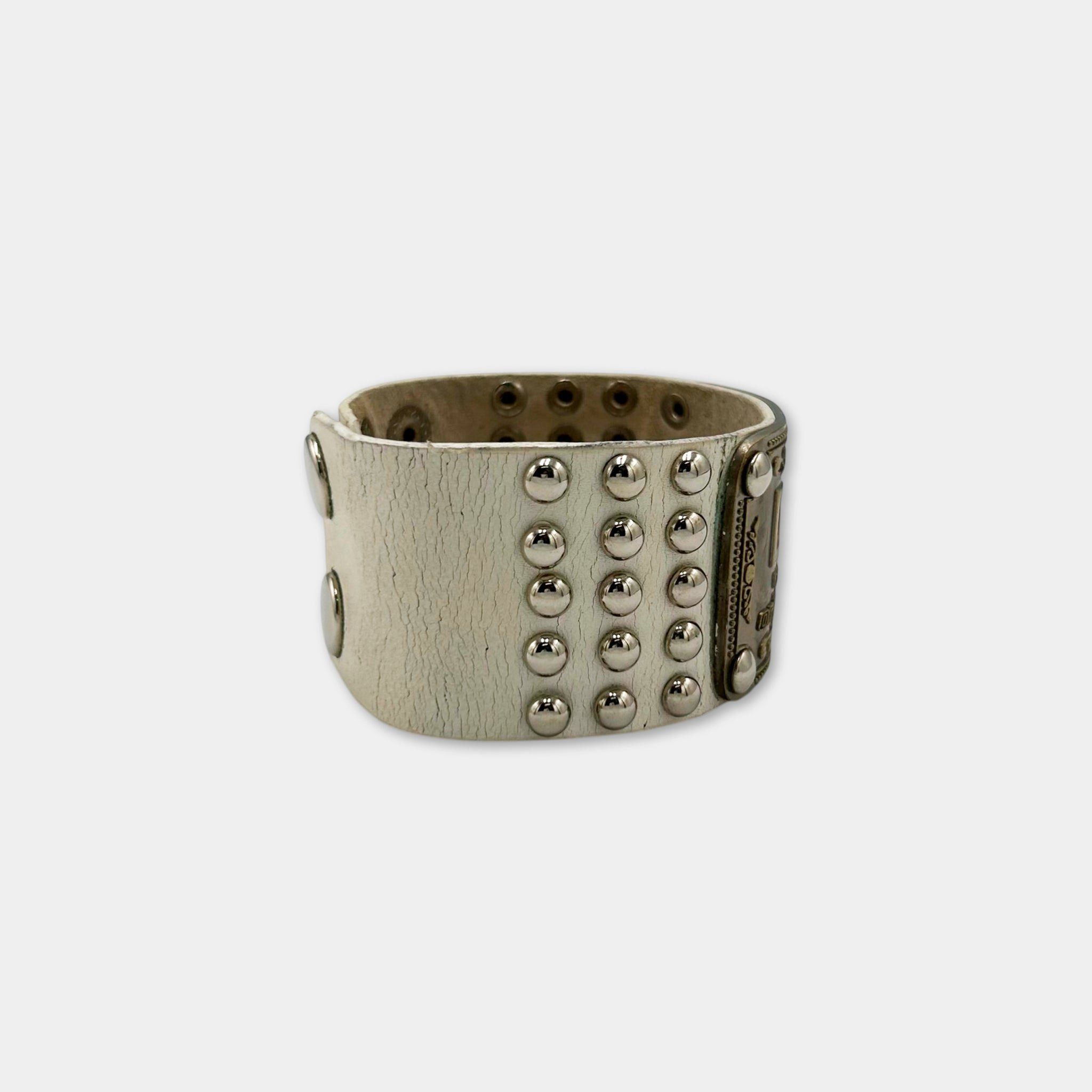 Dolce & Gabbana Dolce & Gabbana Vintage White Leather Western-Rock Bracelet Size ONE SIZE - 5 Thumbnail