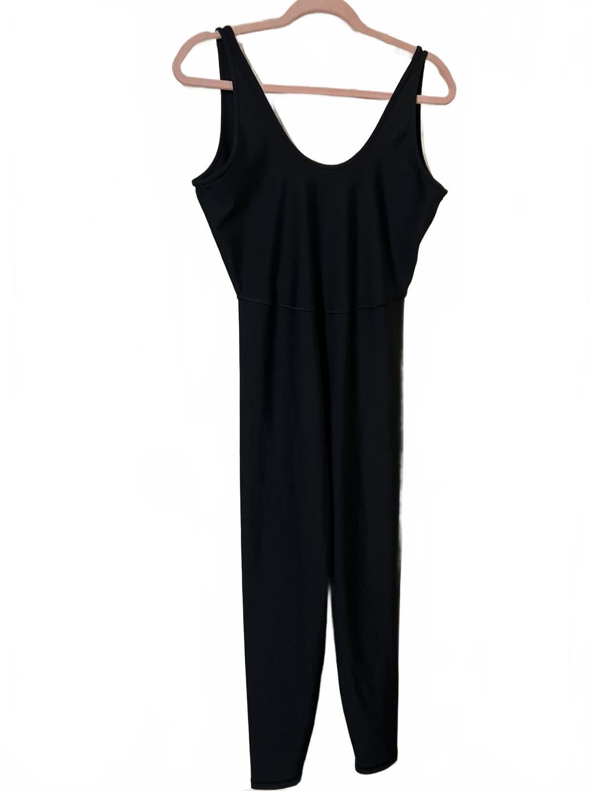 Old Navy Old Navy Active Black Sleeveless Full-Length Jumpsuit L Size 36" / US 14 / IT 50 - 2 Thumbnail