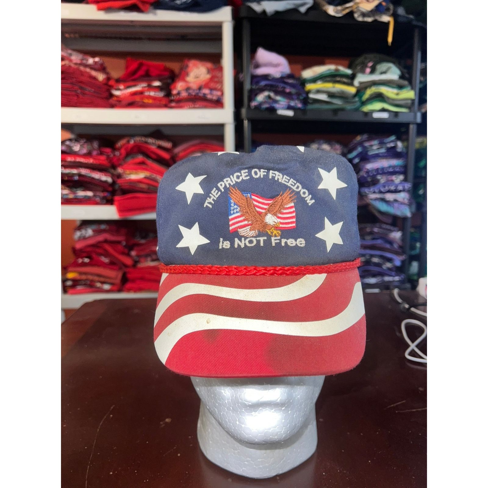 Vintage Vintage America Hat The Price Of Freedom Is Not Free Cap Size ONE SIZE - 1 Thumbnail