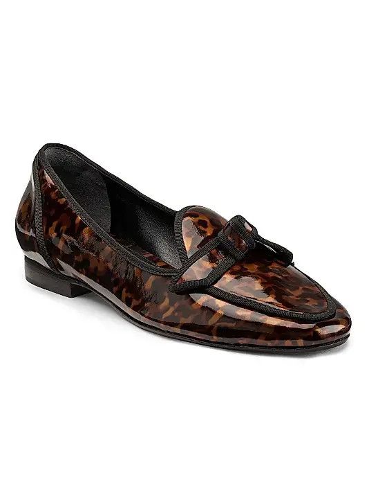 Alexandre Birman os11x0326 Tortoise-Leather Loafers in Multicolor Size US 8.5 / IT 38.5 - 2 Thumbnail