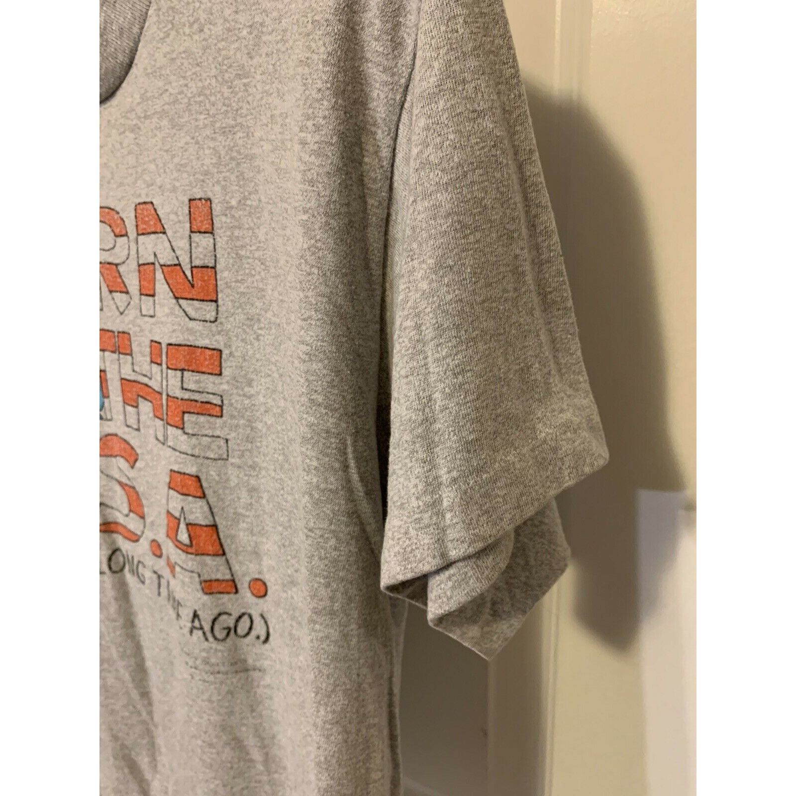 Other Vtg 80s BORN IN THE USA shoebox t shirt LARGE single stitch Size US L / EU 52-54 / 3 - 6 Thumbnail