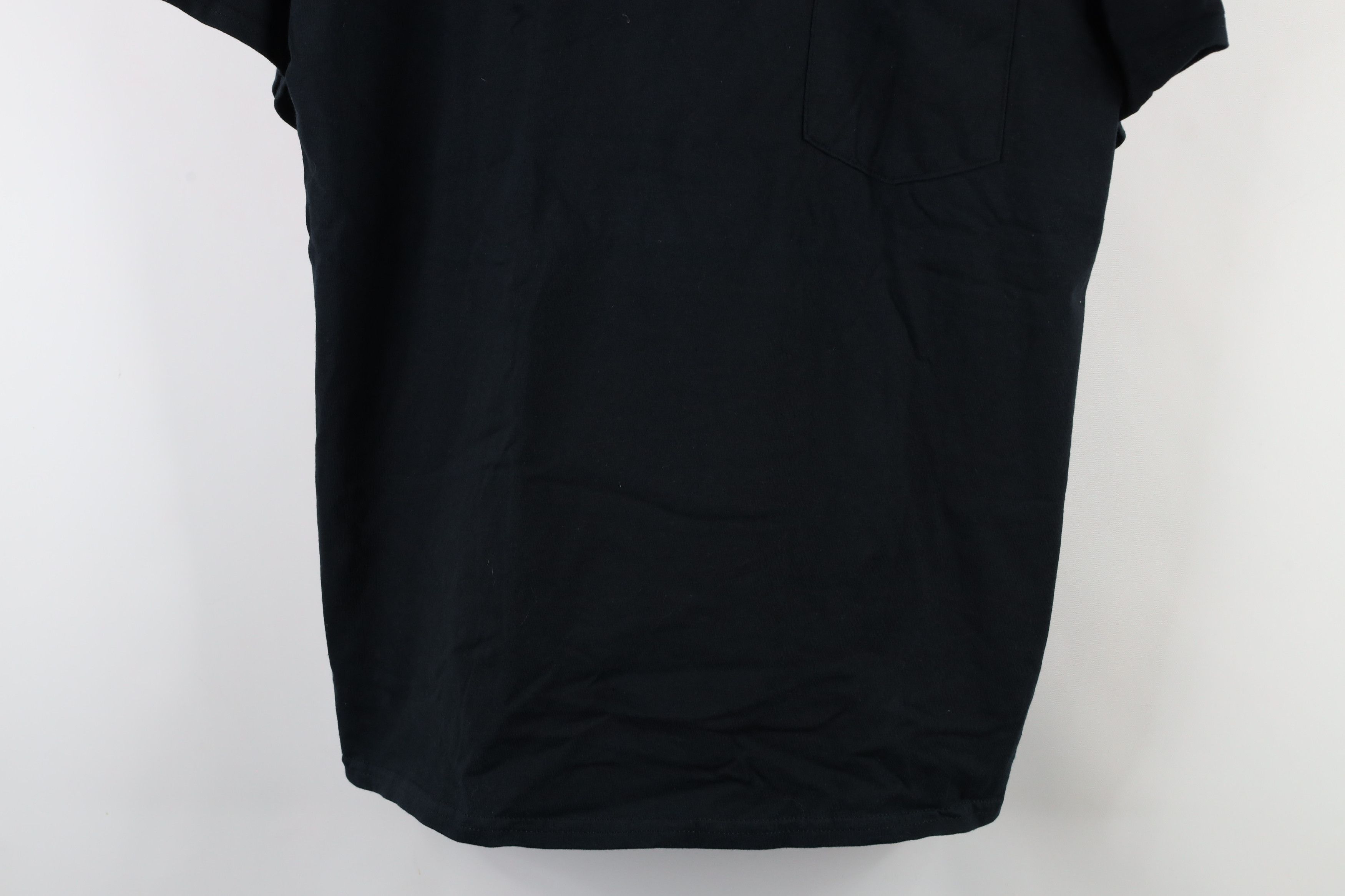 Vintage Vintage 90s Streetwear Heavyweight Cotton T-Shirt Black Size US L / EU 52-54 / 3 - 3 Thumbnail