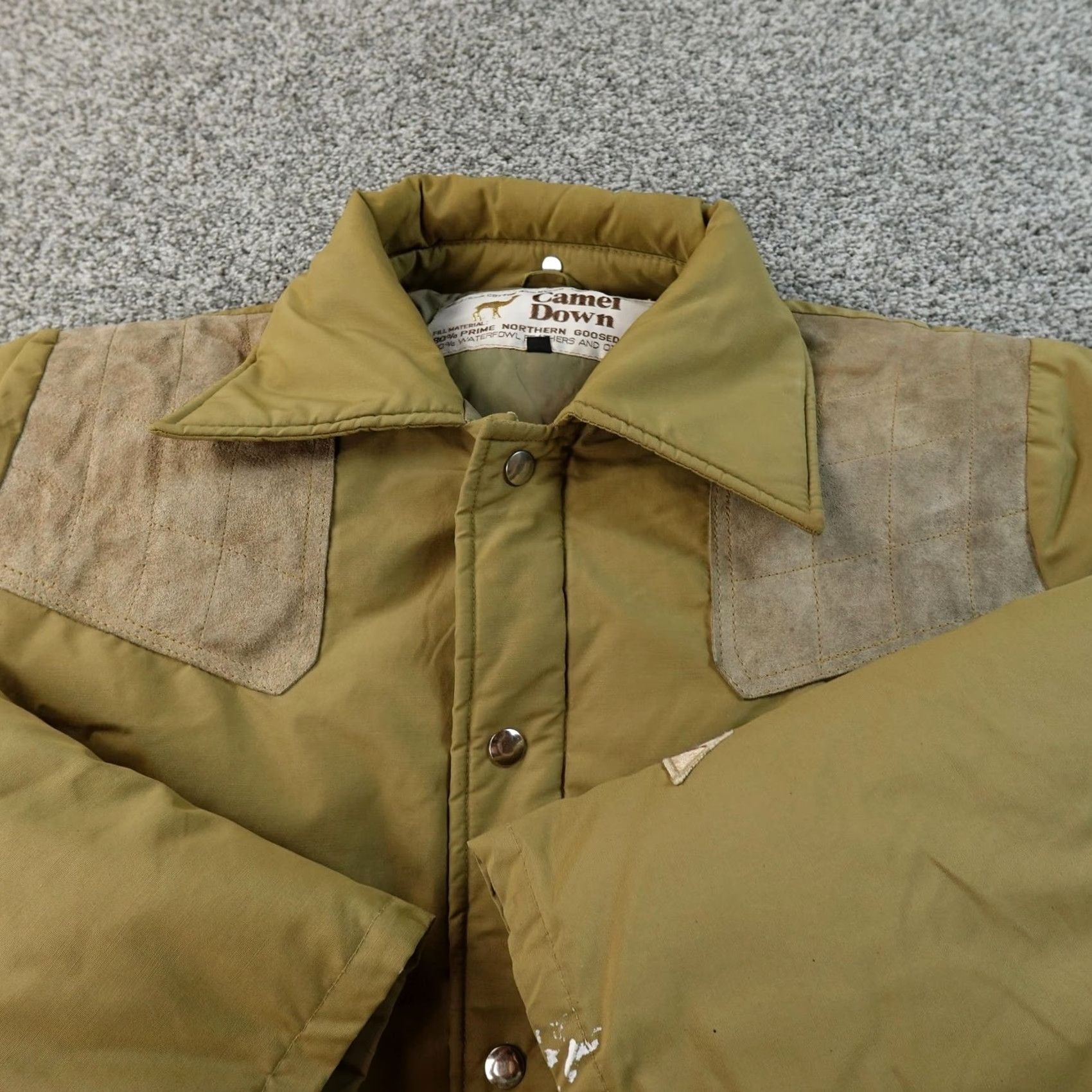 Camel VTG Camel Down Jacket Mens M Brown Shooting Puffer Hunting Field Coat Outdoor Jacket Coat Morphed Size US M / EU 48-50 / 2 - 3 Thumbnail