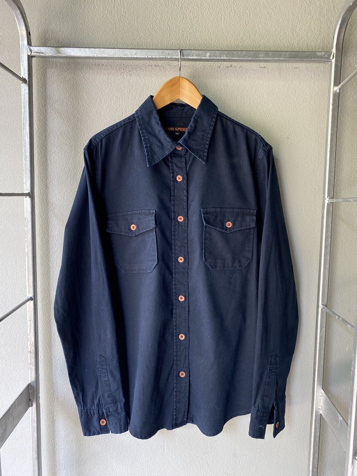 Godspeed GOD SPEED Men Navy Blue Long Sleeve Shirt Size ONE SIZE - 11 Thumbnail