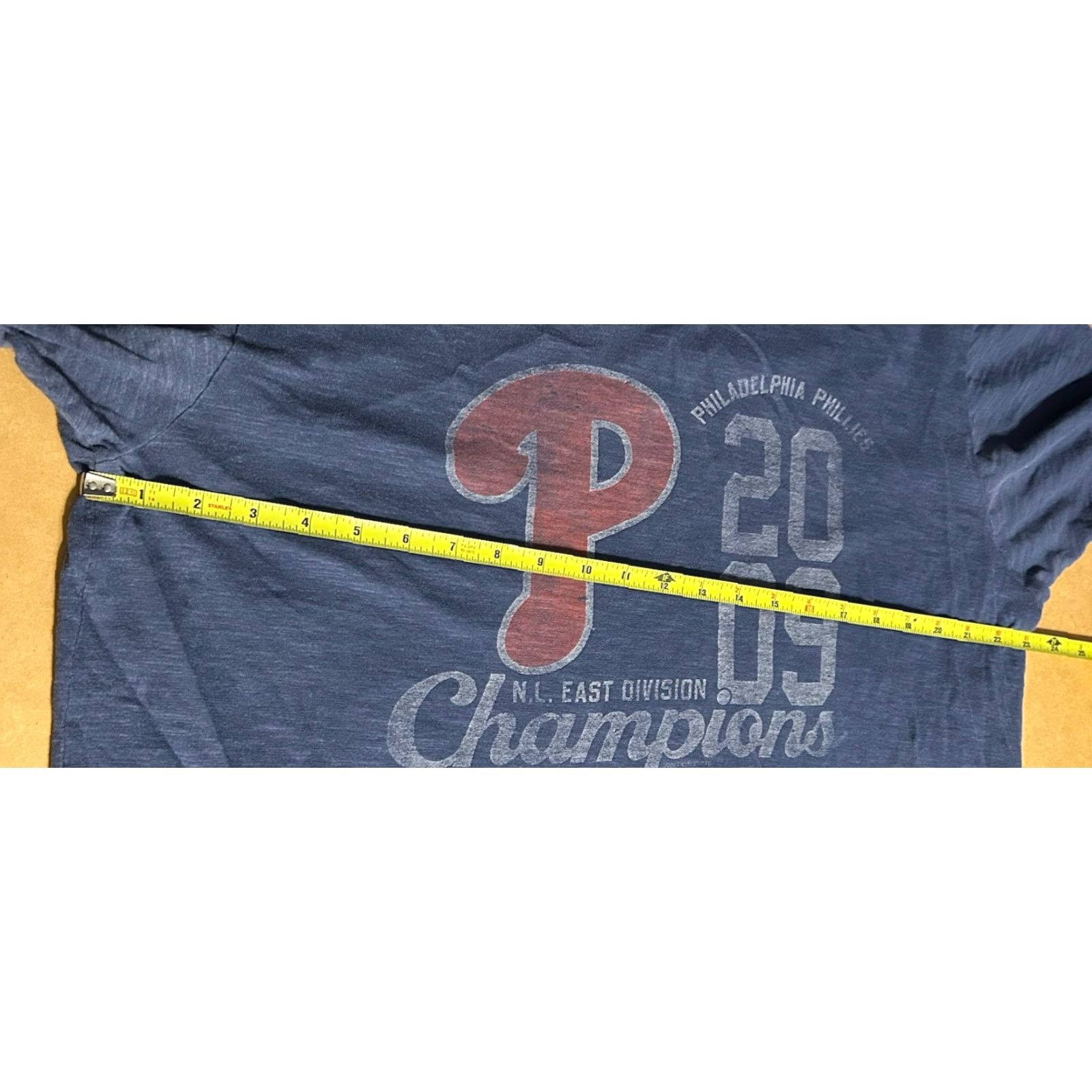 Vintage VINTAGE Philadelphia Phillies 2009 Shirt Men L Heather Blue Short Sleeve Logo T-Shirt ‘47 Banner Mens Clothing Size US L / EU 52-54 / 3 - 4 Thumbnail