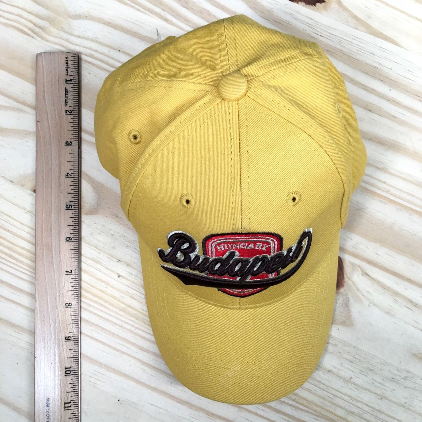 Logo 7 Hungary Budapest Baseball Cap Unisex Yellow OS Adjustable Embroidered Logo Size ONE SIZE - 4 Thumbnail