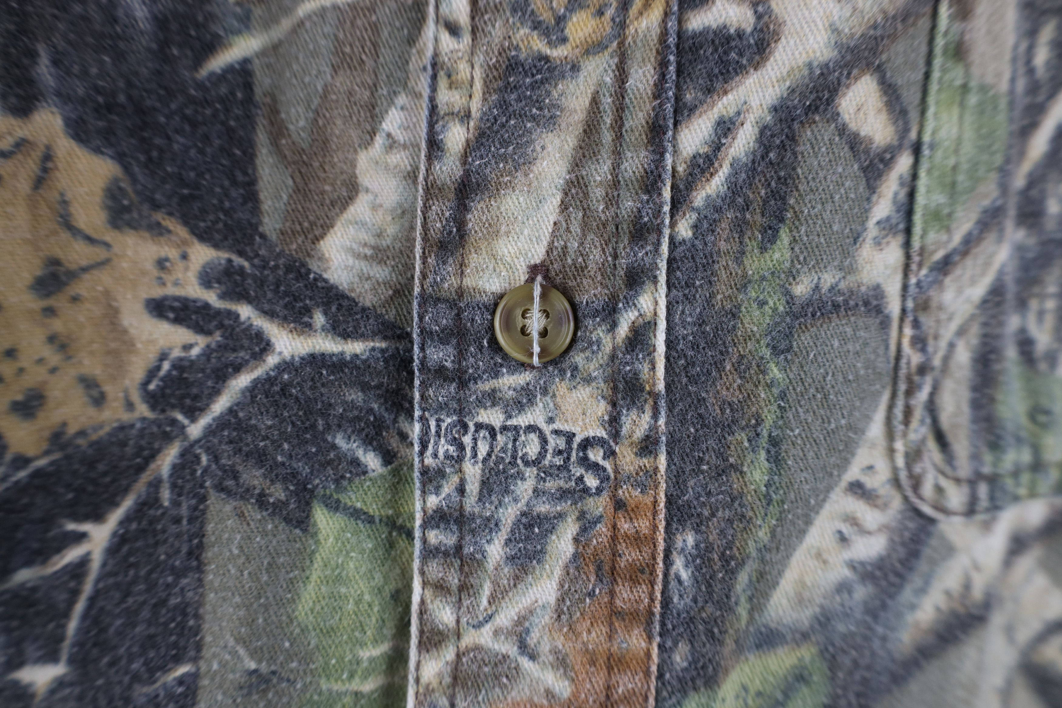 Cabelas Vintage Cabelas NWTF Camouflage Chamois Cloth Button Shirt Size US XL / EU 56 / 4 - 7 Thumbnail