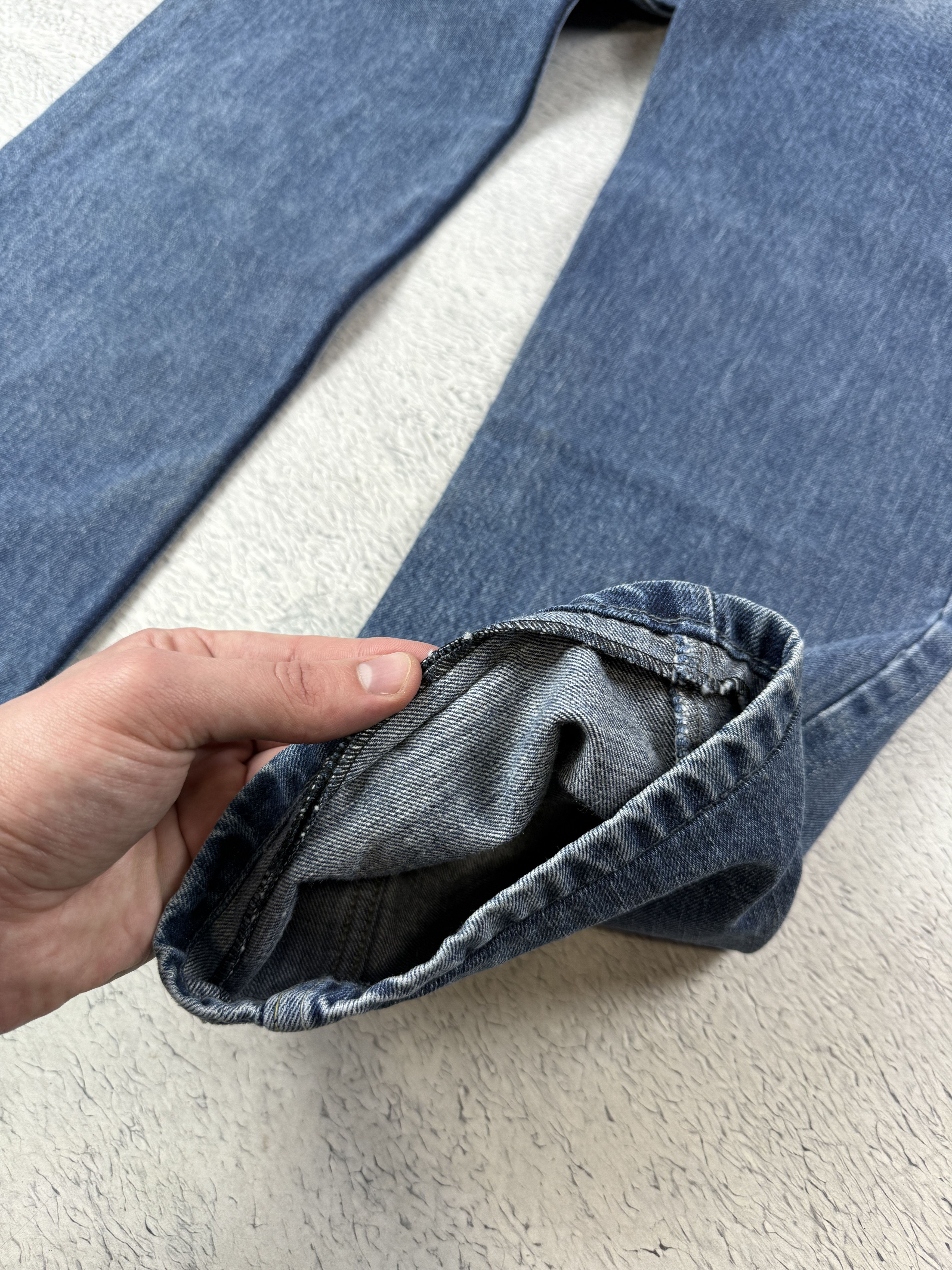 Diesel × JNCO Diesel Vintage Kulter Jeans Big Logo Blue Straight Drill Size US 33 - 14 Thumbnail