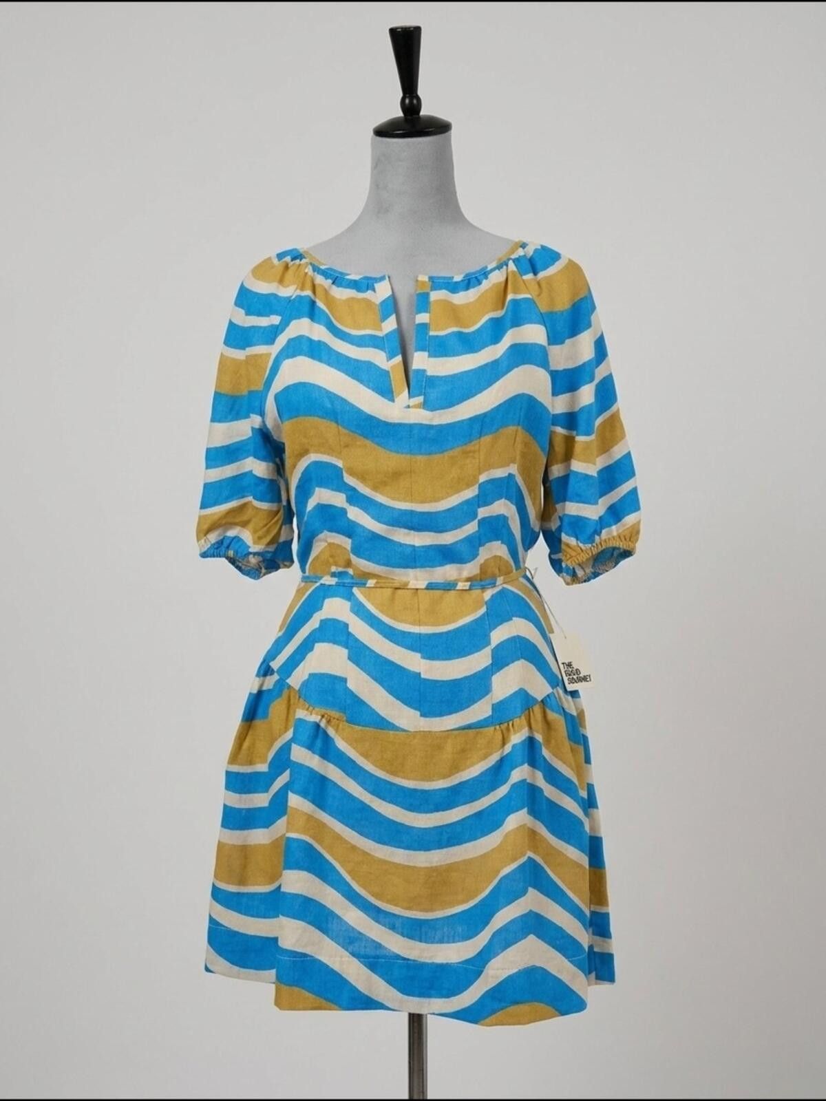 Other Wave-Stripe Mini Dress in Blue and Mustard Size M / US 6-8 / IT 42-44 - 1 Thumbnail