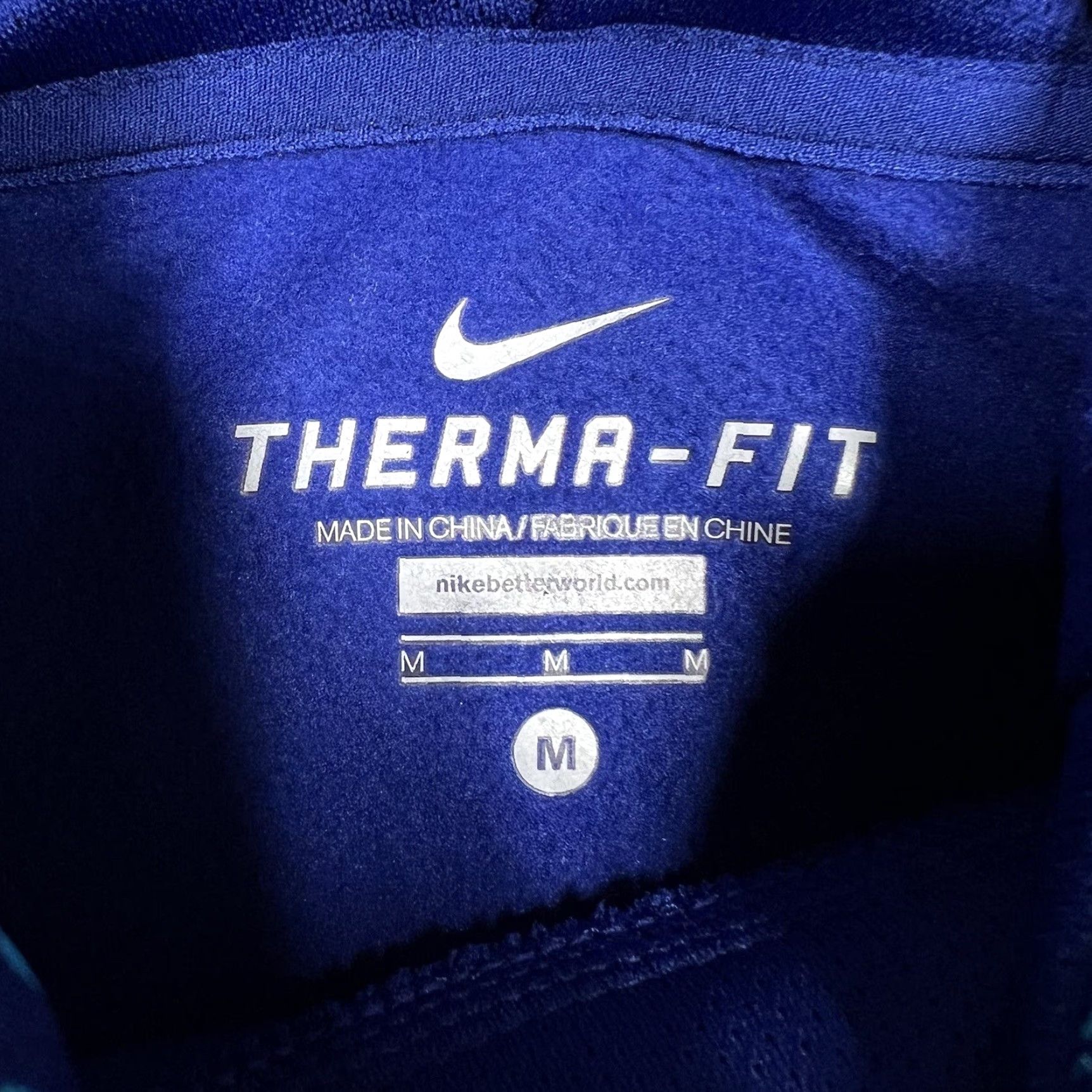 Nike Nike Therma-Fit Hoodie Women's M Blue Just Do It Graphic Pullover All Seasons Sports Regular Size M / US 6-8 / IT 42-44 - 6 Thumbnail