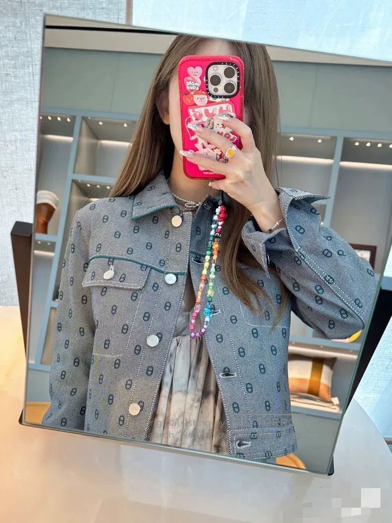 Hermes Hermes Pig Nose Printed Blue Denim Jacket Size XS / US 0-2 / IT 36-38 - 7 Thumbnail