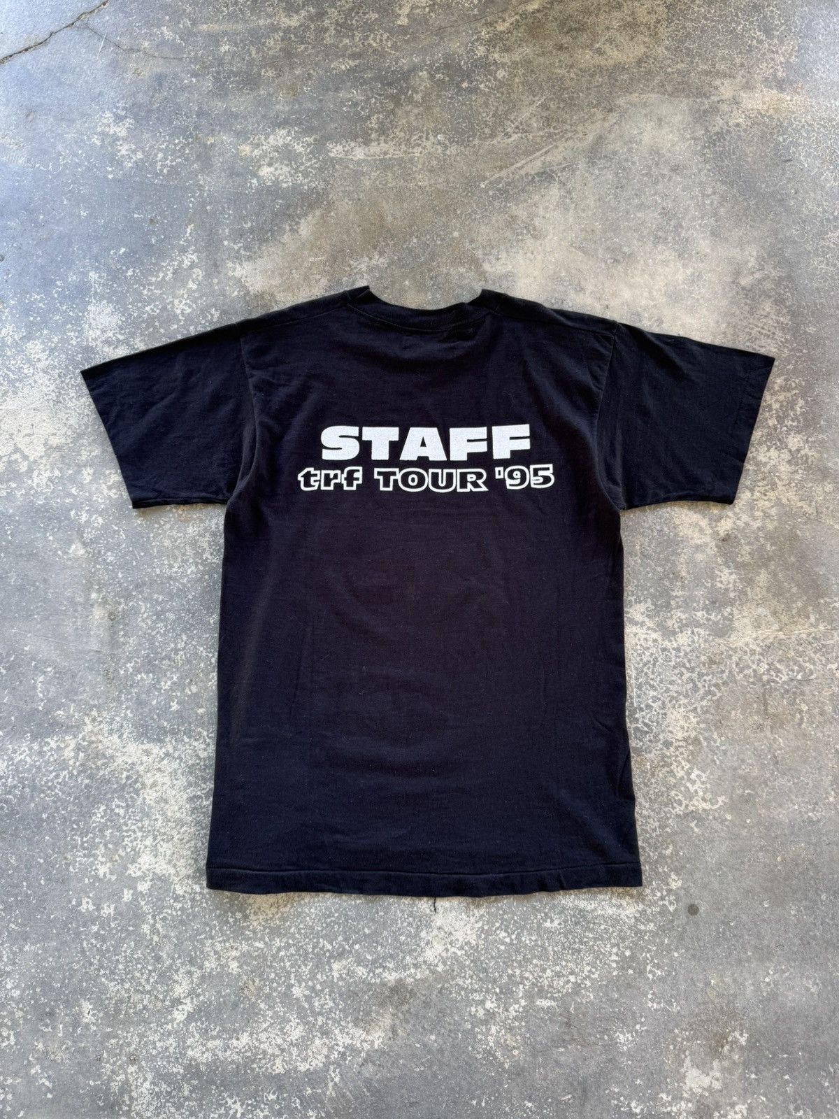 Vintage RARE!! TRF Dance To Positive STAFF Tour 95 Tshirt Size US M / EU 48-50 / 2 - 5 Thumbnail