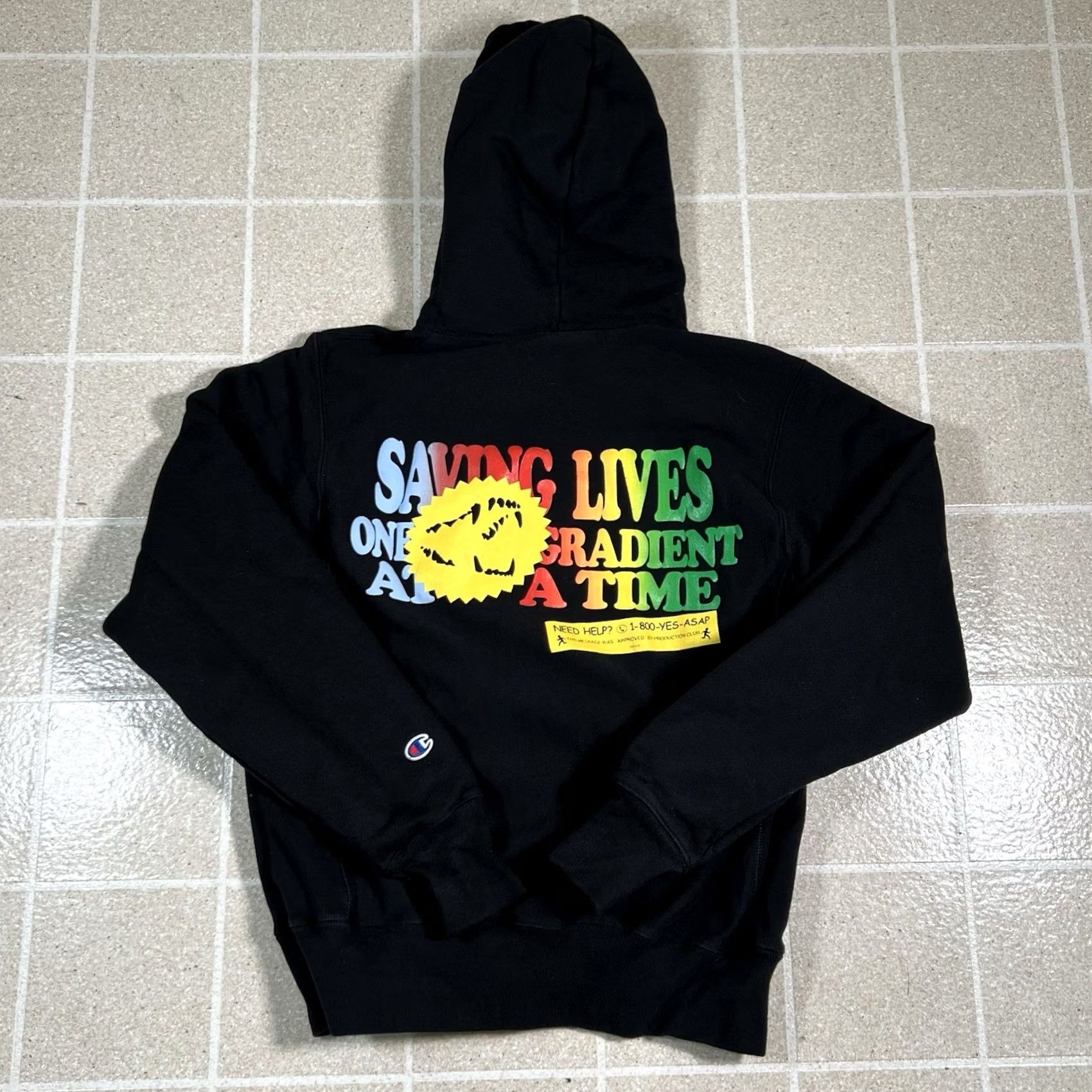 Champion VINTAGE Champion Reverse Weave Hoodie Sweatshirt Mens Small Black Pullover 90s Logo Ribbed Cuffs Heavyweight Pockets Hooded Adjustable Size US S / EU 44-46 / 1 - 3 Thumbnail