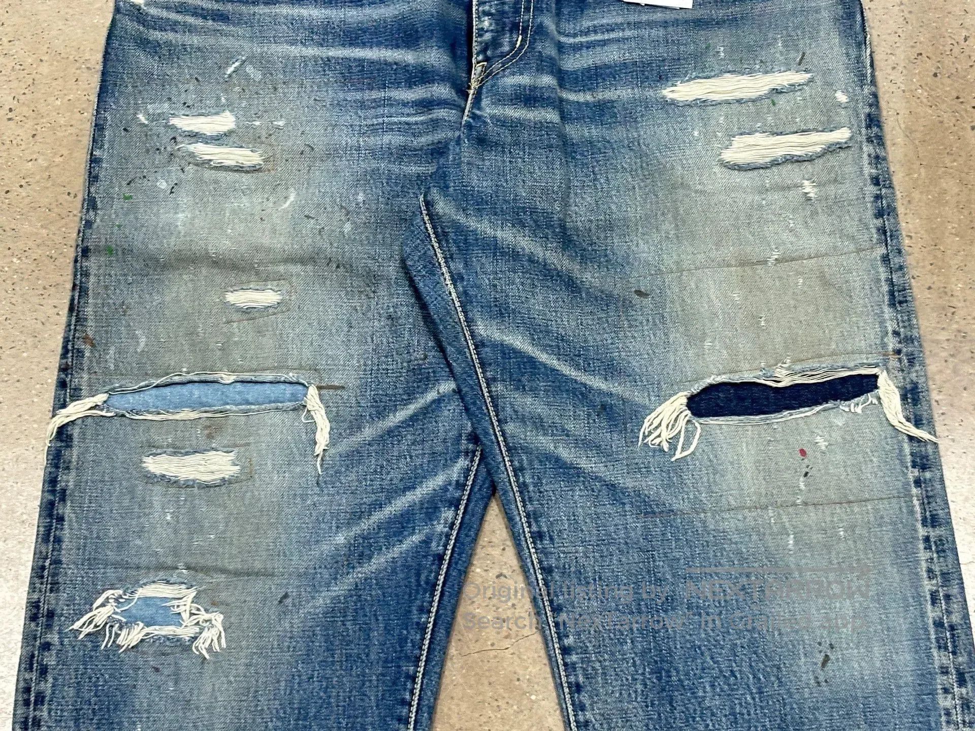 Visvim Visvim 19SS Journeyman Tacked Crash Denim Pants. Size US 34 / EU 50 - 4 Thumbnail