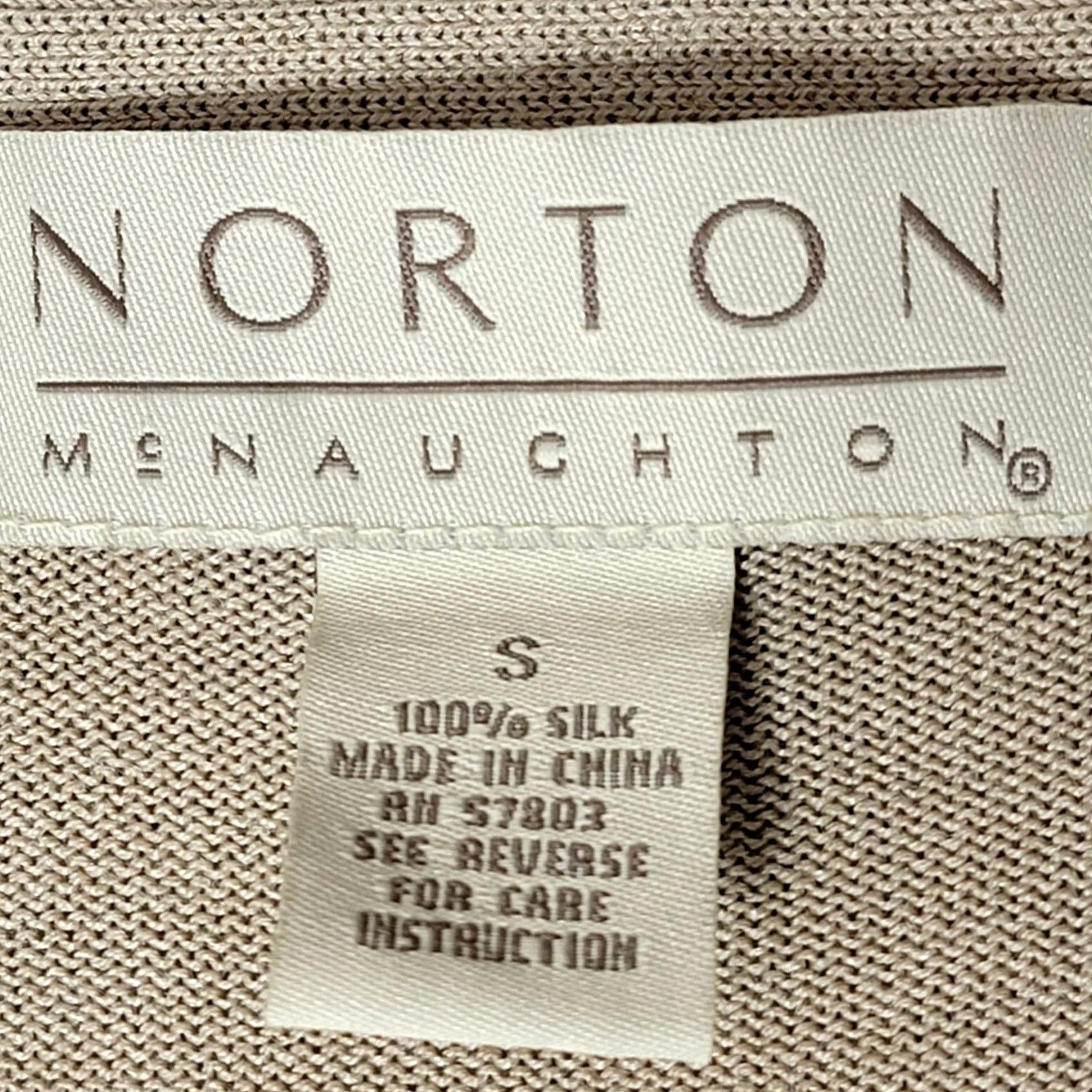 Vintage Norton McNaughton Silk Embroidered Sweater Sequin Beige Cami Ruffle Tie S Womens Pullover Vintage: No Size S / US 4 / IT 40 - 7 Thumbnail