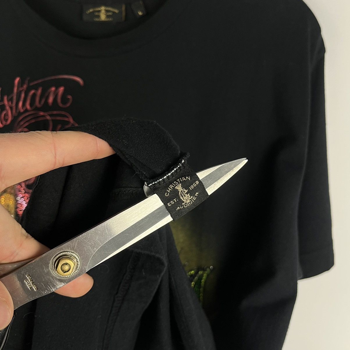 Christian Audigier Vintage Christian Audigier Ed Hardy rare y2k skulls tee 90’s Size US L / EU 52-54 / 3 - 12 Thumbnail