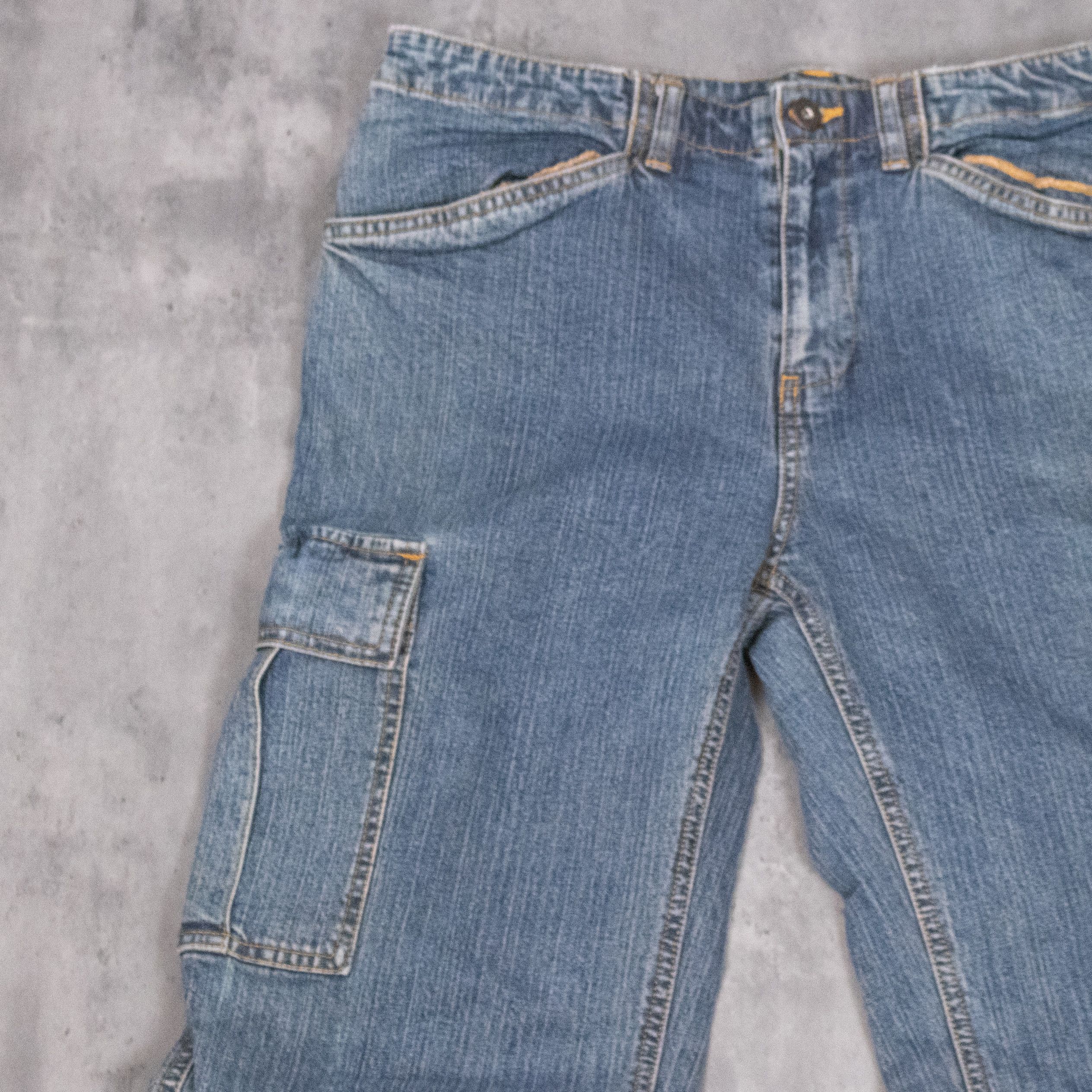Denver Hayes × Vintage Vintage 1990's Denver Hanes Cargo Baggy Denim Pant's Size US 32 / EU 48 - 9 Thumbnail