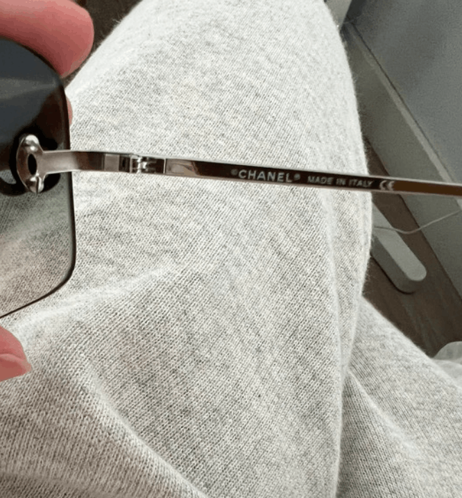 Chanel Chanel Sunglasses 4017-D CC Rhinestone Logo Rimless Vintage Size ONE SIZE - 5 Thumbnail
