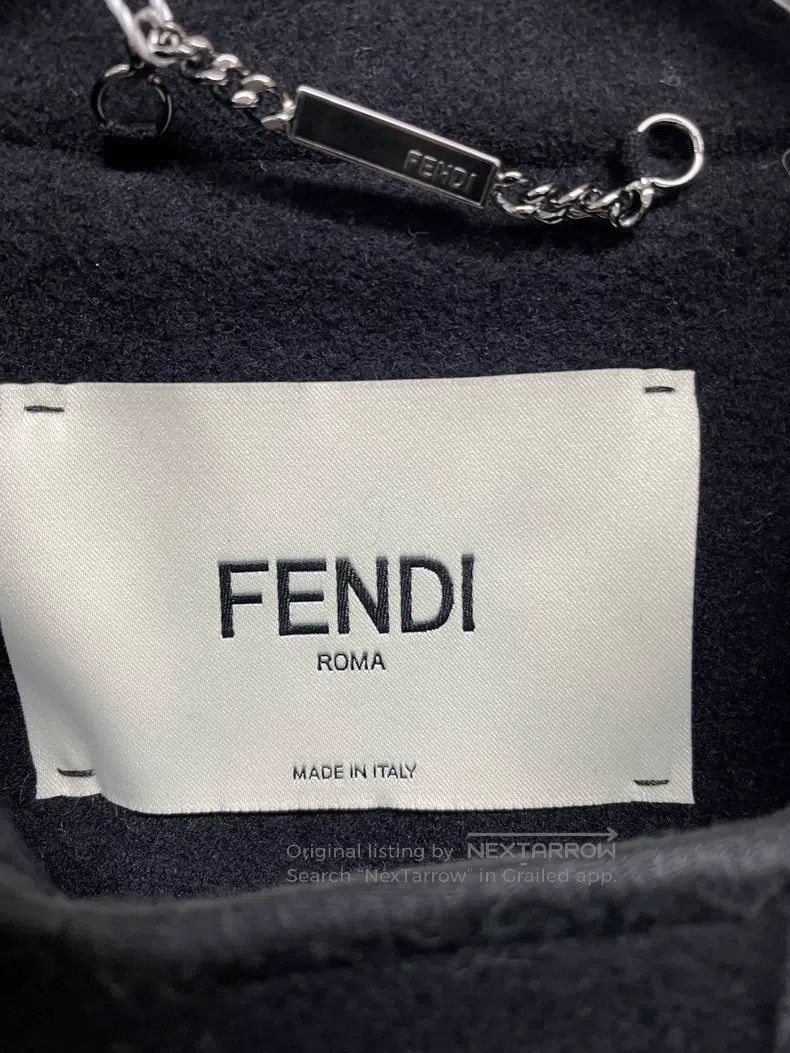 Fendi Fendi Leather Trim Cashmere Coat Size S / US 4 / IT 40 - 2 Thumbnail