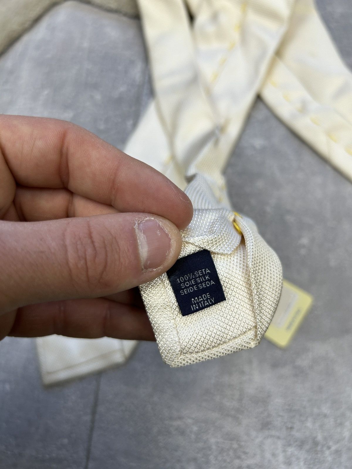 Pal Zileri × Vintage Mens Vintage Pal Zilleri tie luxury beige Size ONE SIZE - 9 Thumbnail