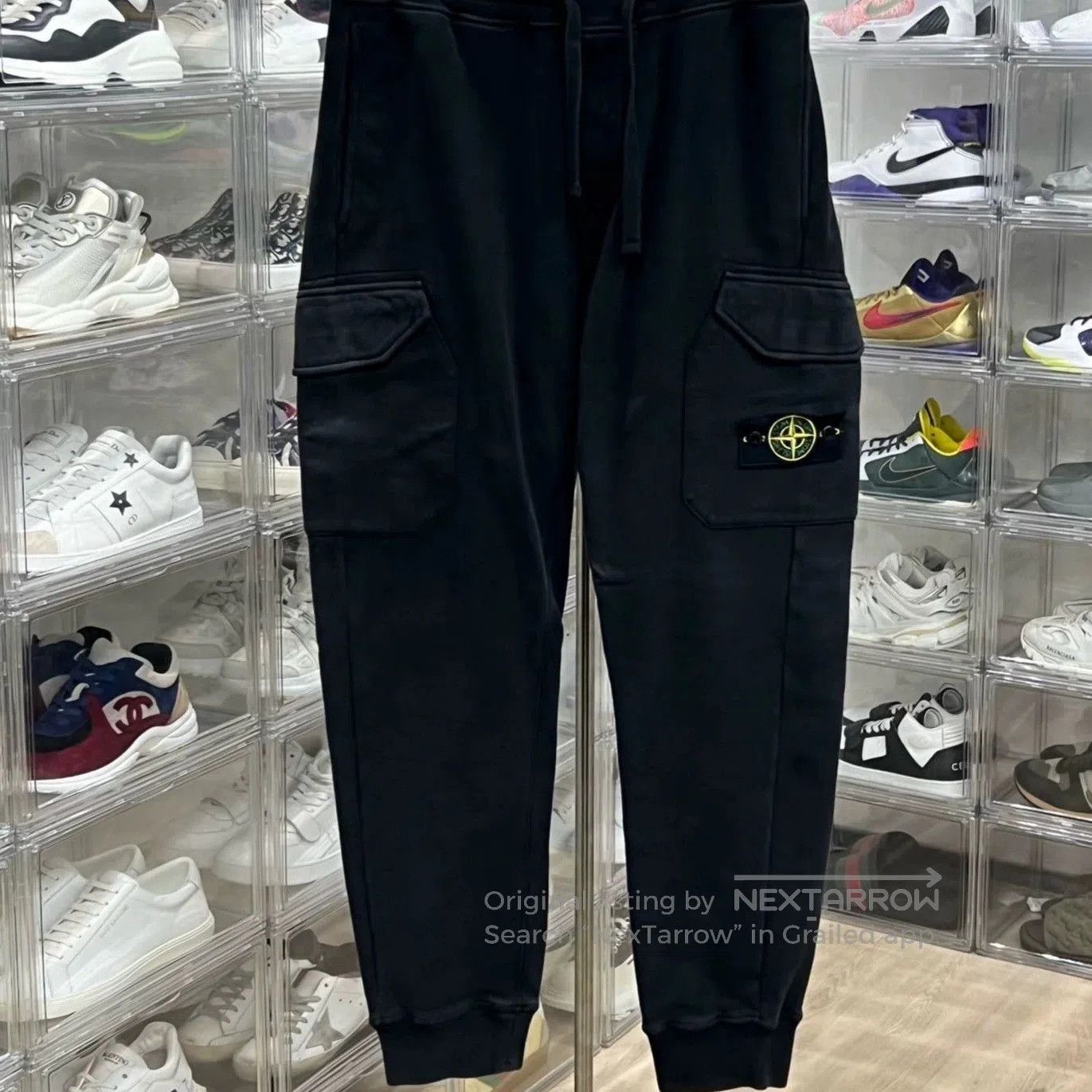 stone island pocket jogger pants for men.